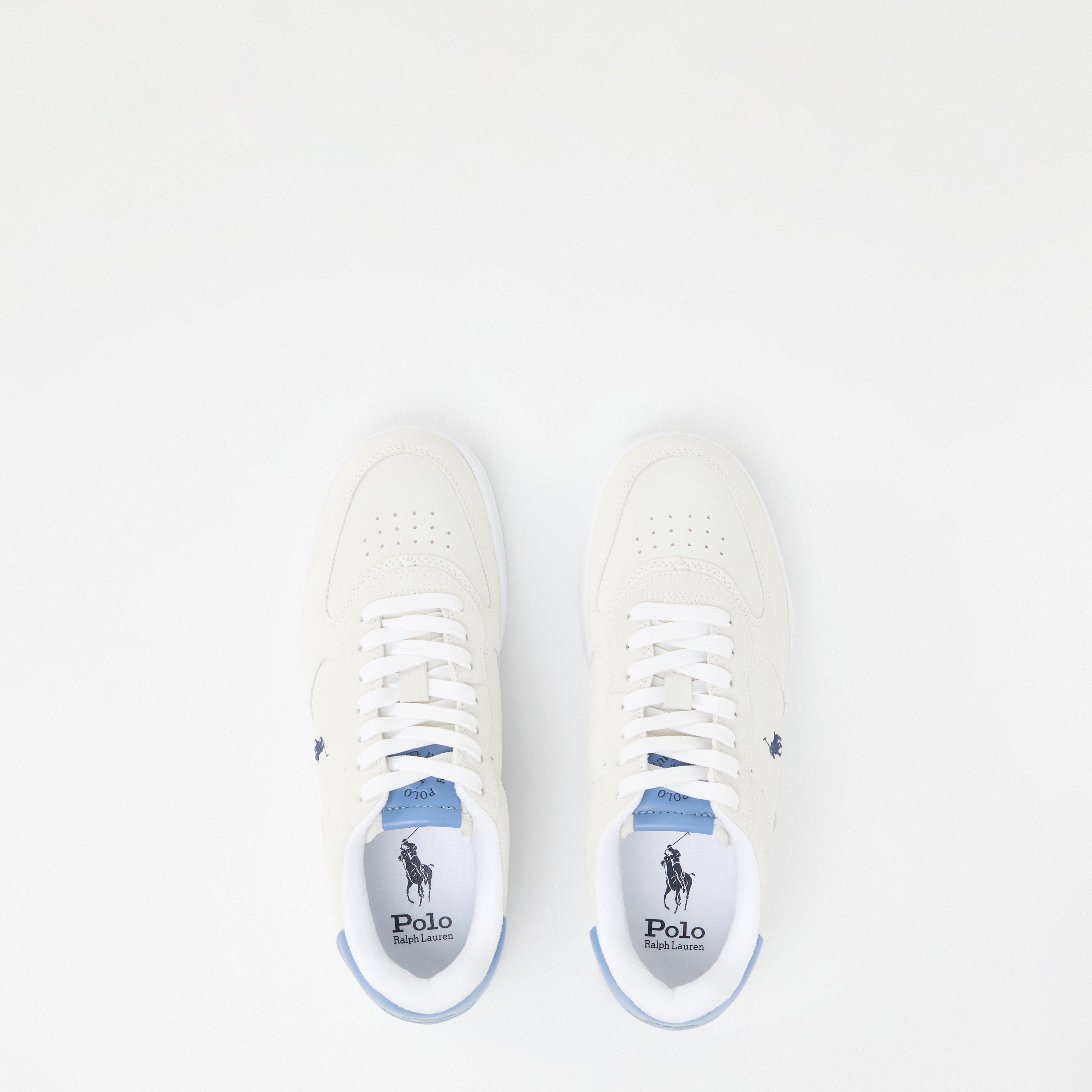 White - Polo Ralph Lauren - Masters Court Suede Trainers - 5