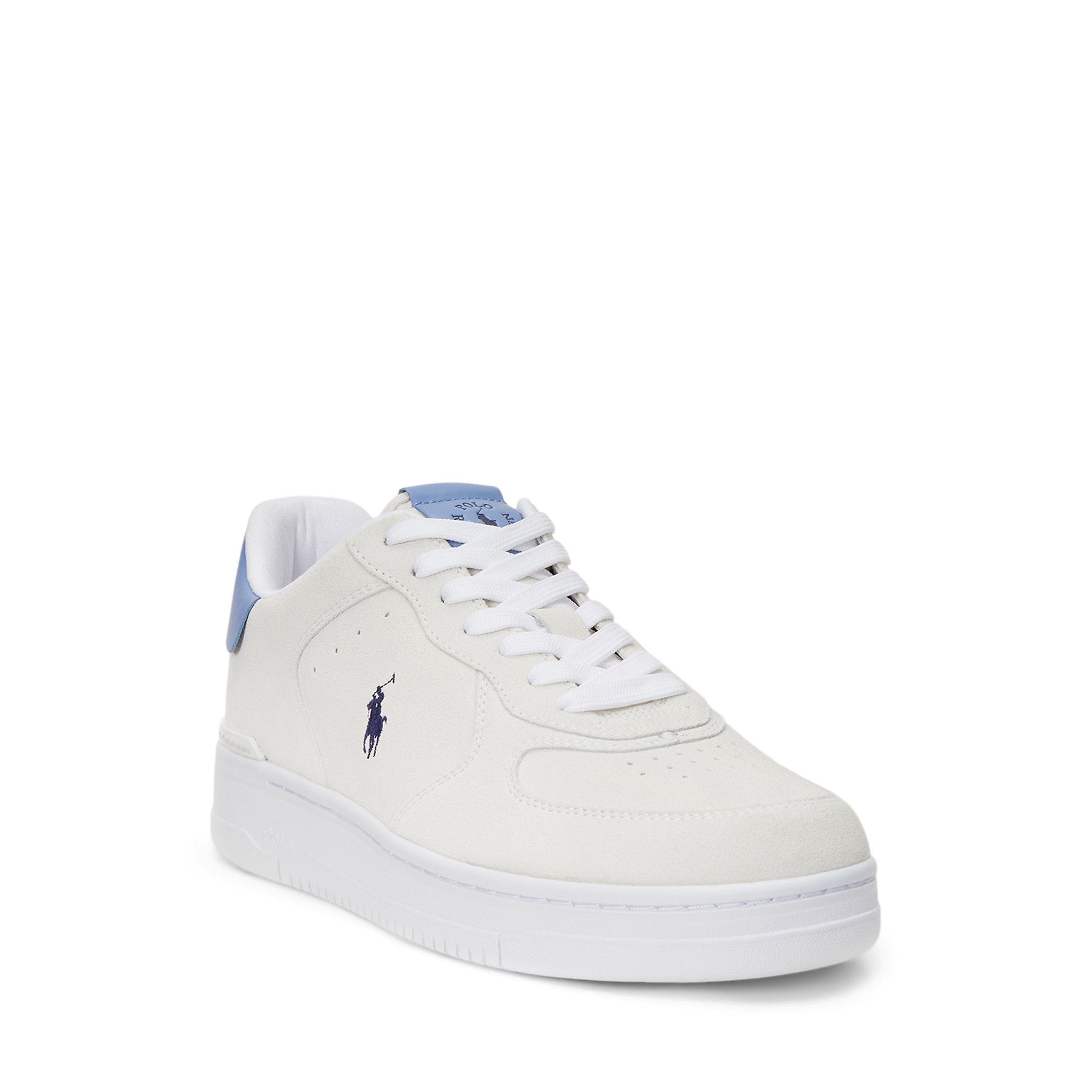 White Blue - Polo Ralph Lauren - Masters Court Suede Trainers - 2