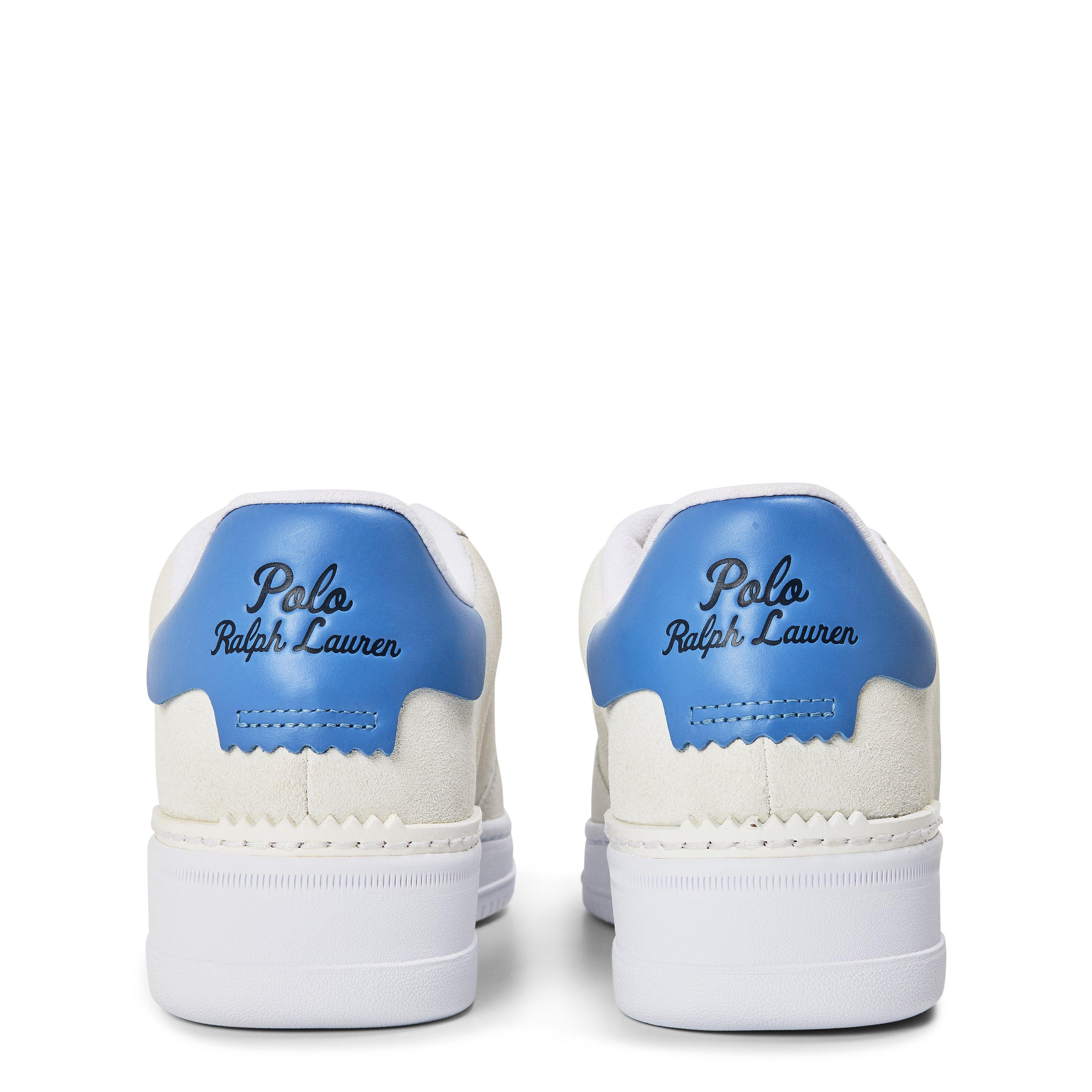 White Blue - Polo Ralph Lauren - Masters Court Suede Trainers - 3