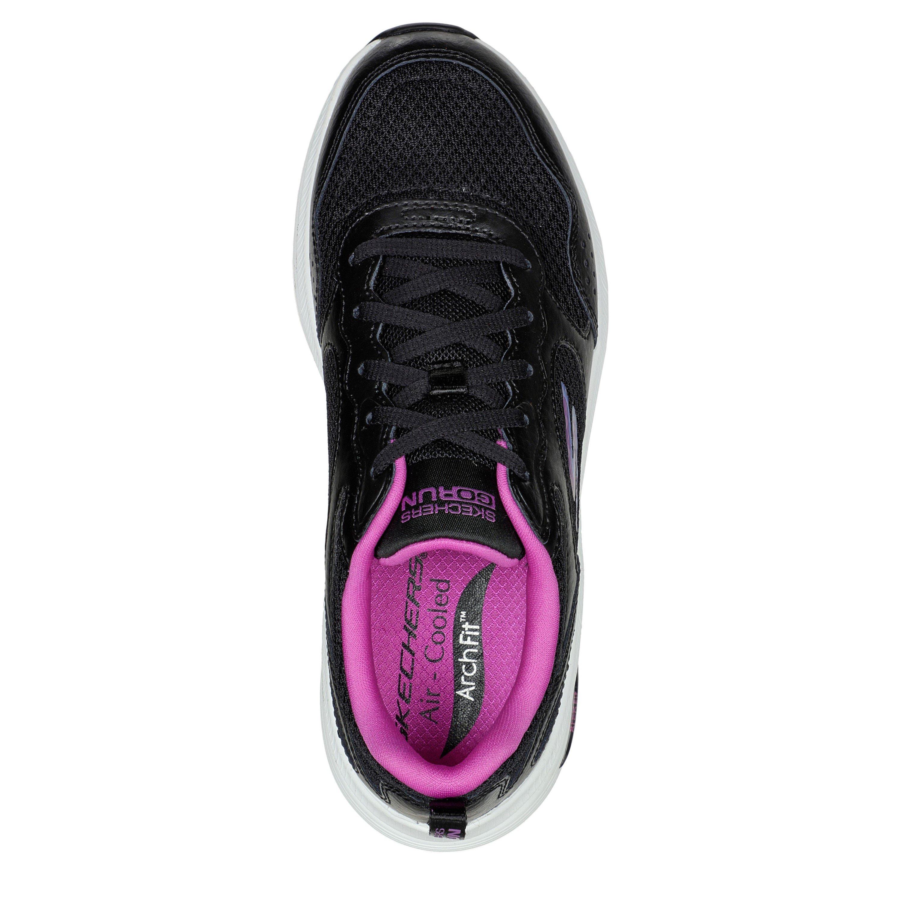 Nero/Viola - Skechers - Go Run Arch Fit - Easy Road Slip On Trainers Womens - 5