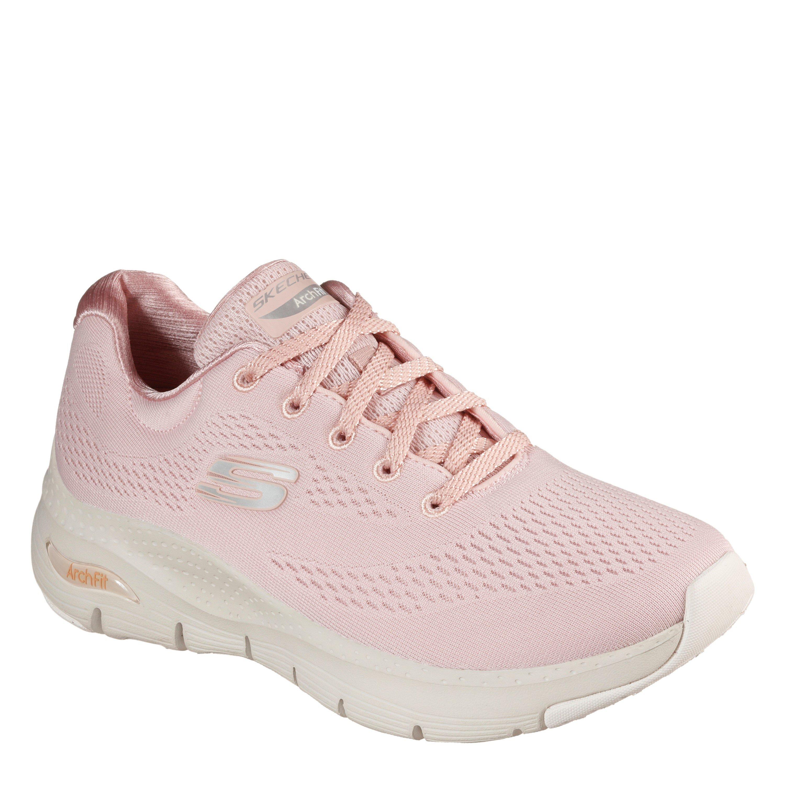 Light Pink - Skechers - Arch Fit Slip On Trainers Womens - 1