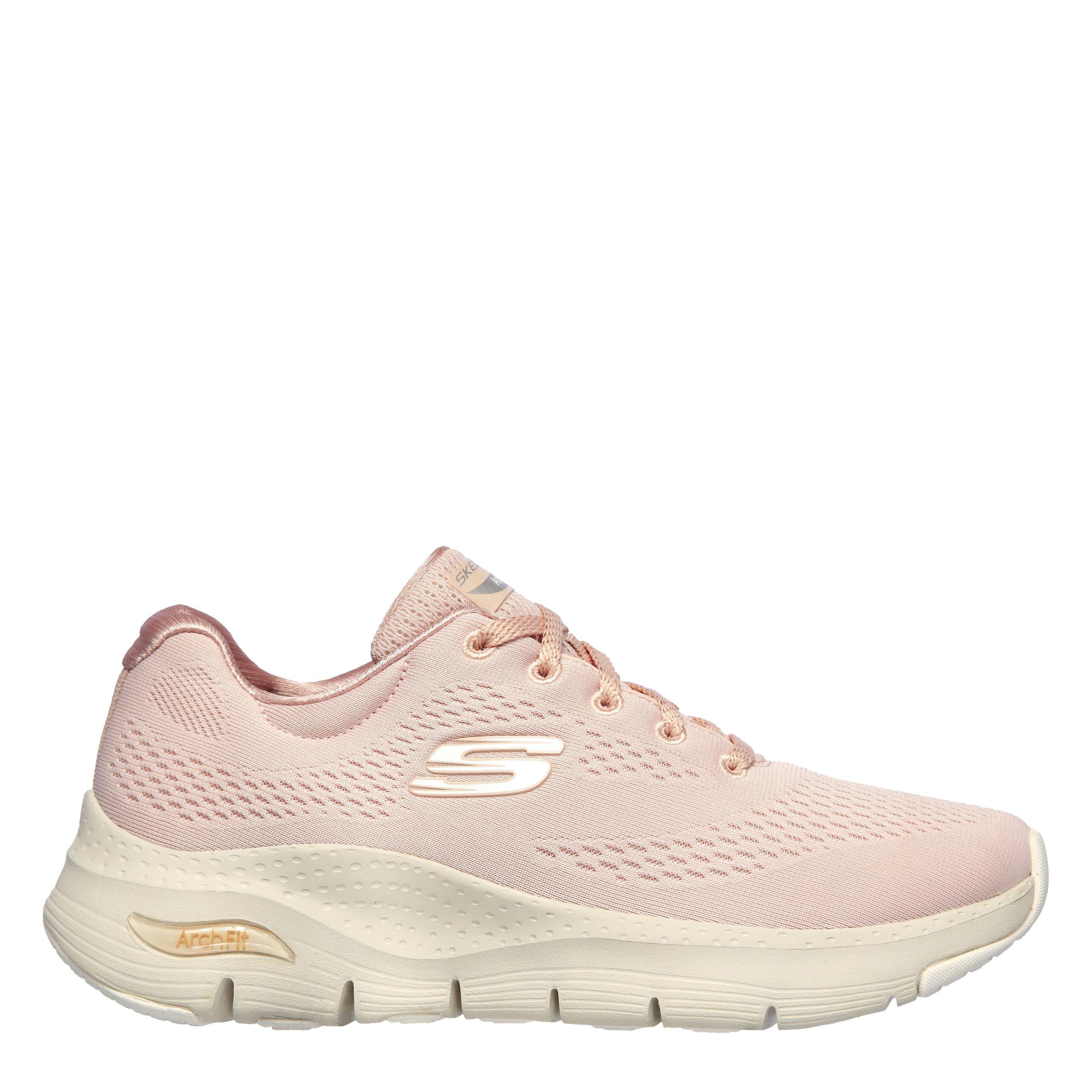 Light Pink - Skechers - Arch Fit Slip On Trainers Womens - 3