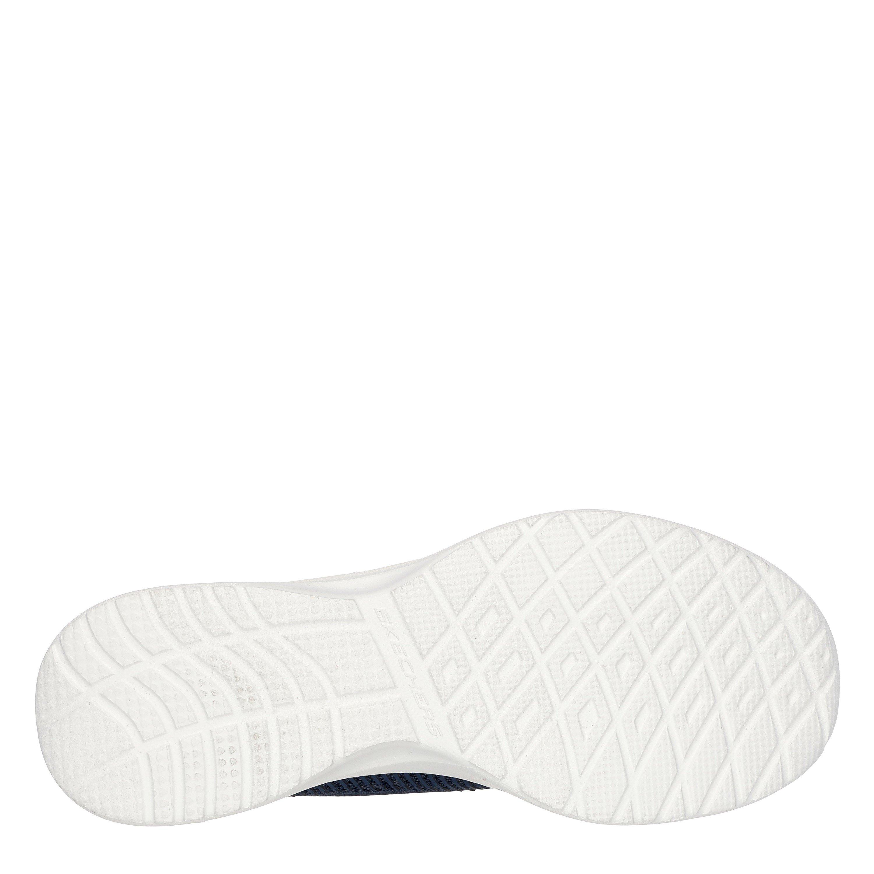 Navy - Skechers - 3d Print Mesh Lace-Up W Memory Foa Slip On Trainers Womens - 4