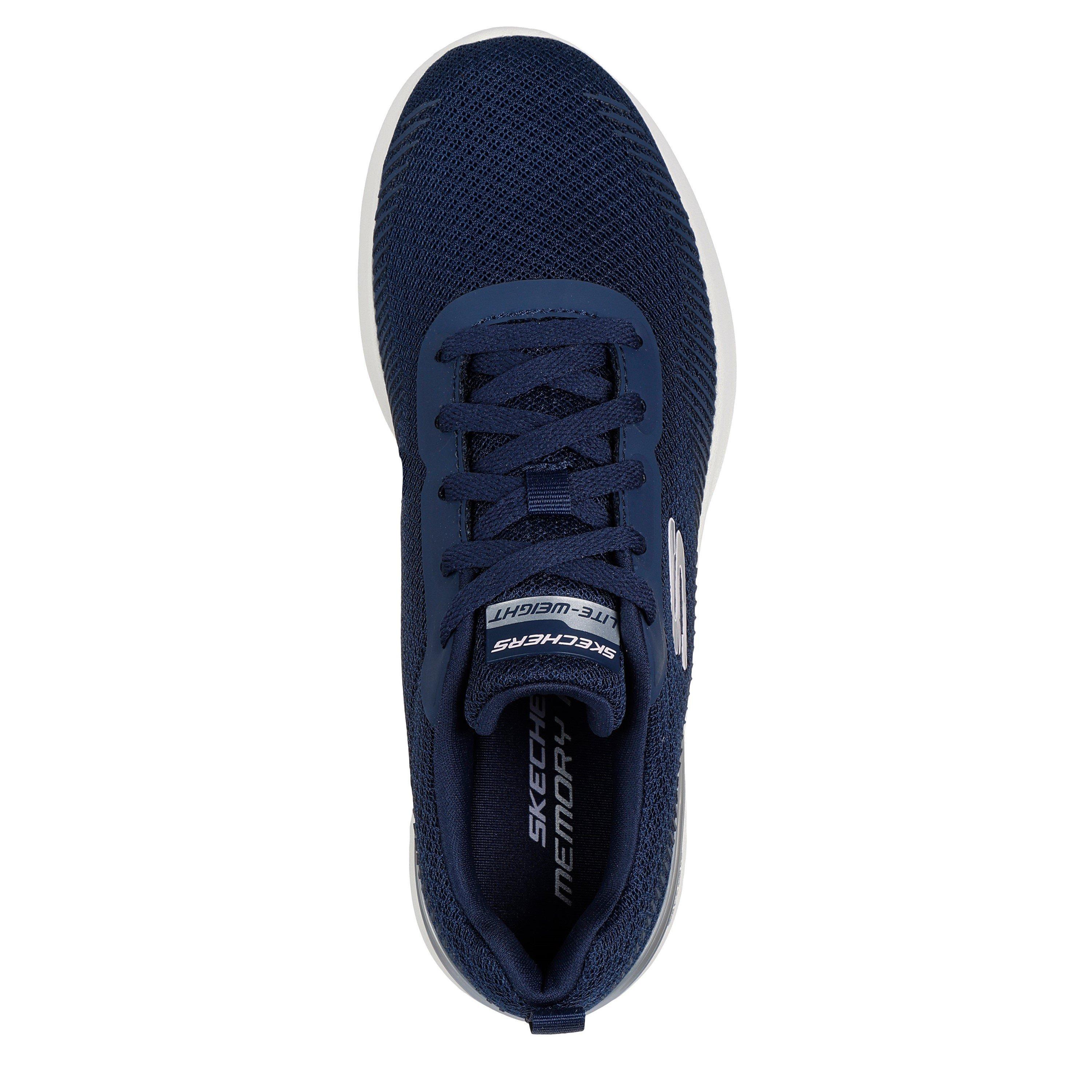 Navy - Skechers - 3d Print Mesh Lace-Up W Memory Foa Slip On Trainers Womens - 5