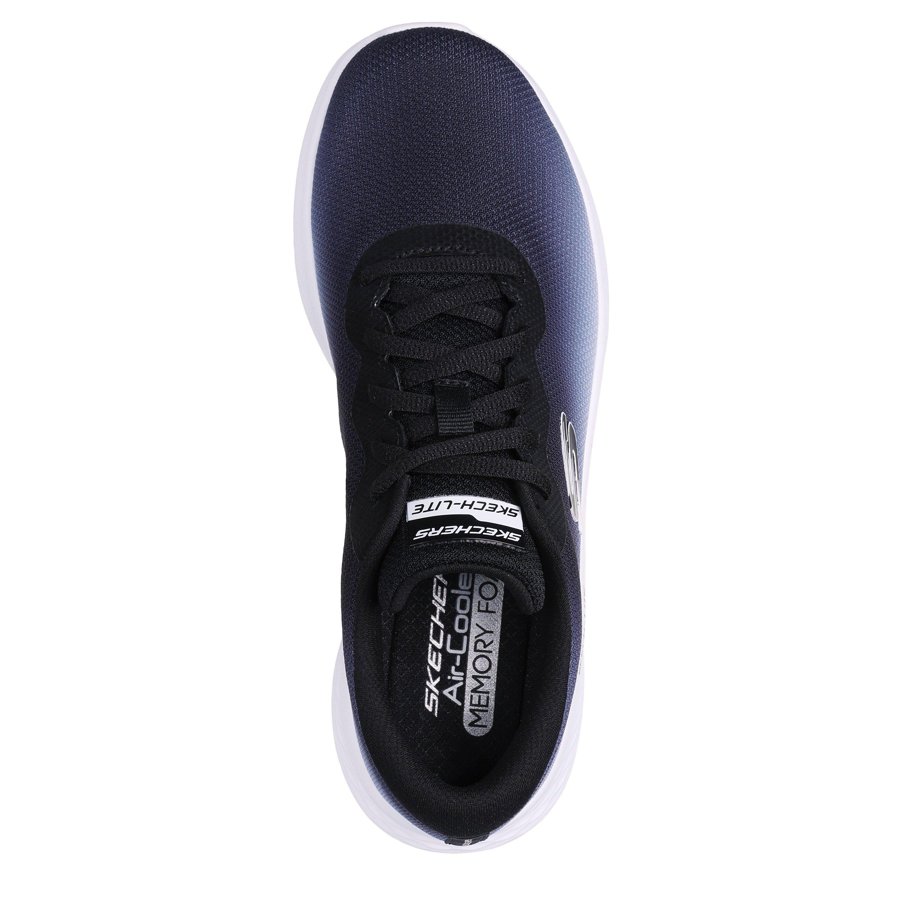 Black/White - Skechers - Ombre Engineered Mesh Lace-Up W Ai Slip On Trainers Womens - 5