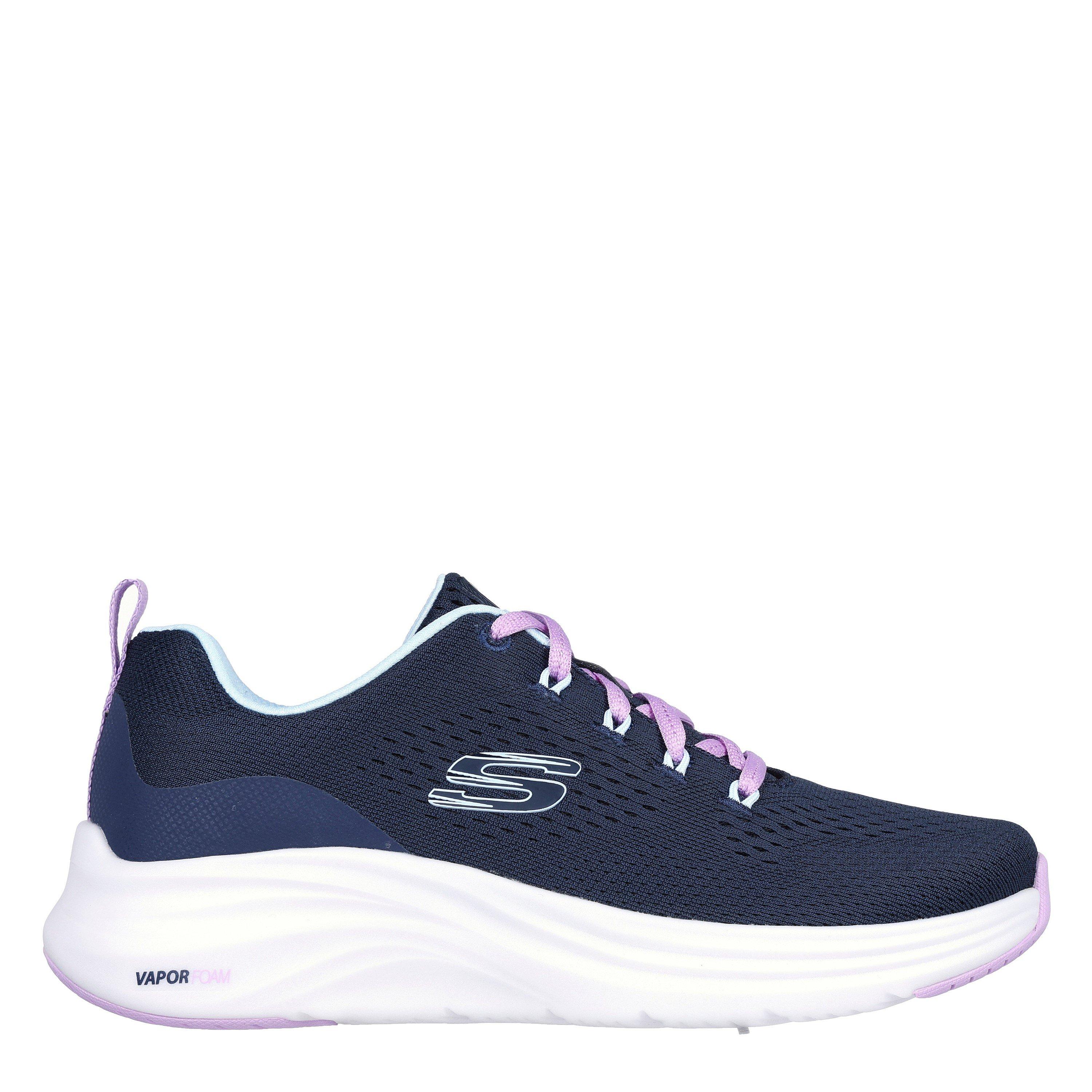 Azul-marinho/Lavanda - Skechers - Engineered Mesh Lace-Up W Air-Cool Low-Top Trainers Womens - 3