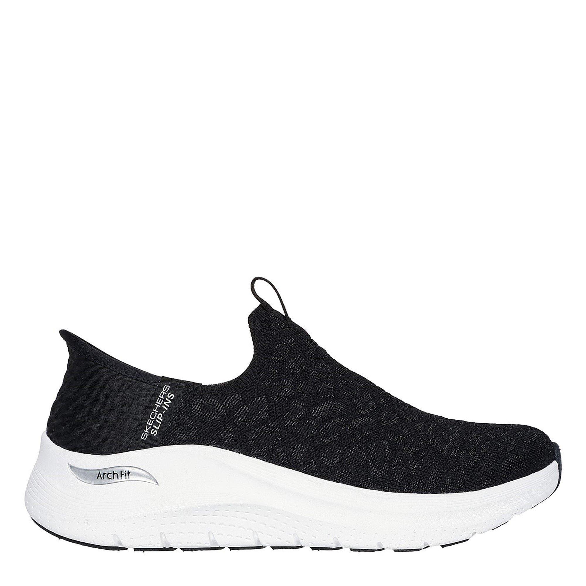 Black - Skechers - Arch Fit 2.0 Slip On Trainers Womens - 3