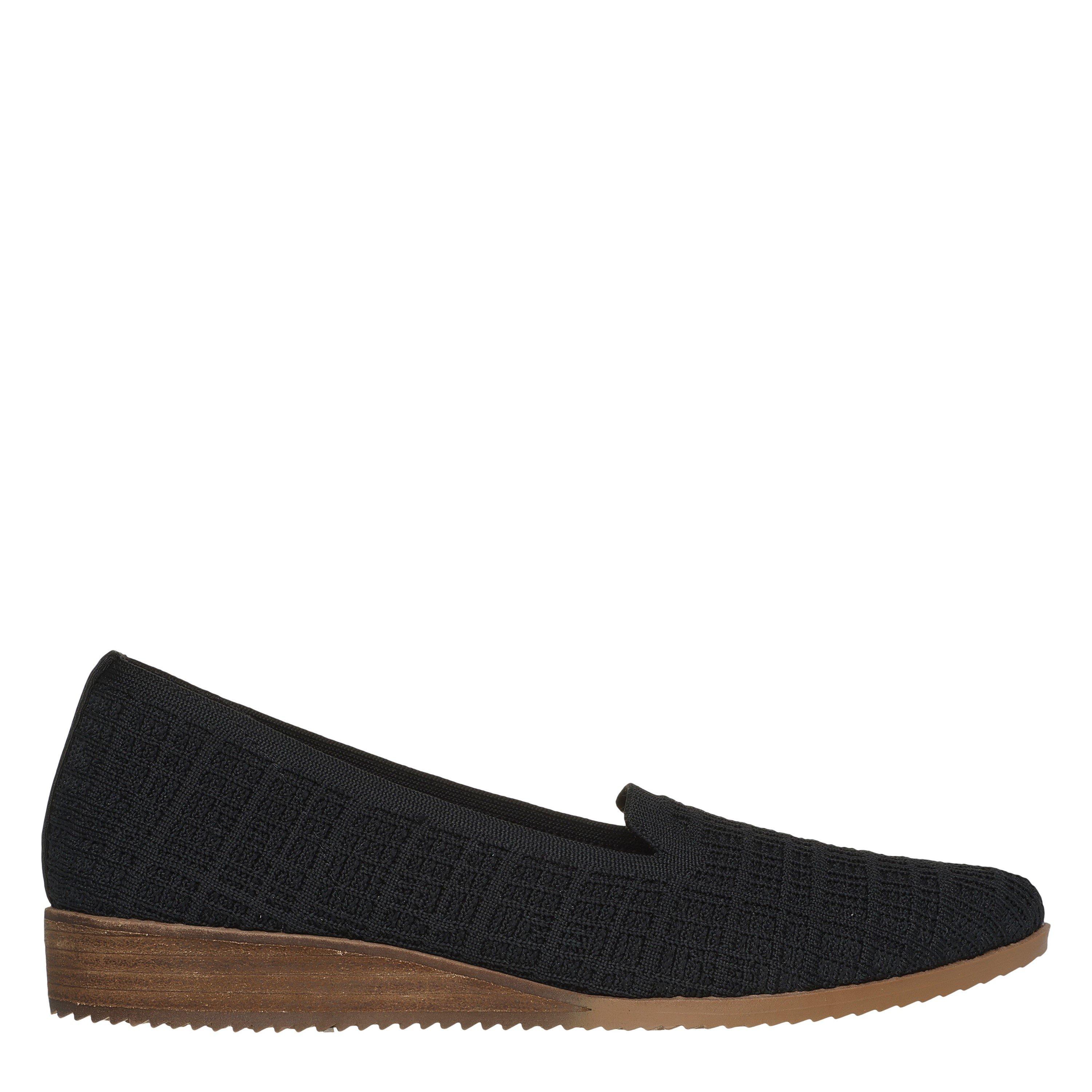 Preto - Skechers - Cleo Sawdust Slip On Trainers Womens - 3