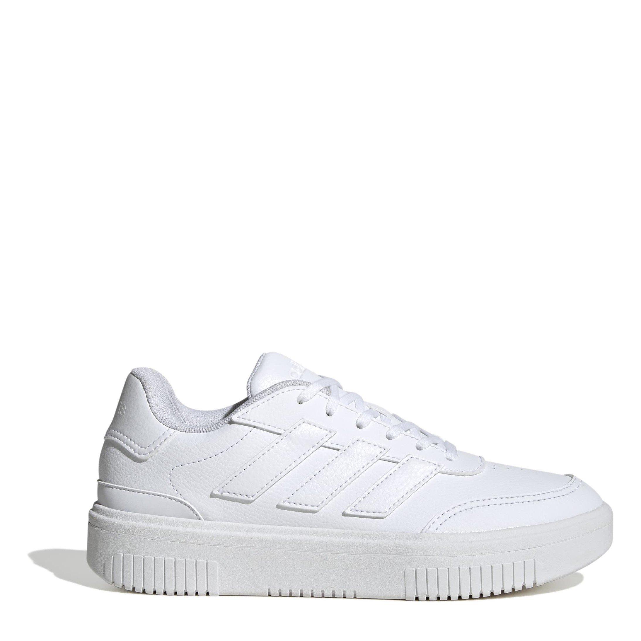 Adidas Women's Triple White Courtblock Trainers - 5.5 (38.7)
