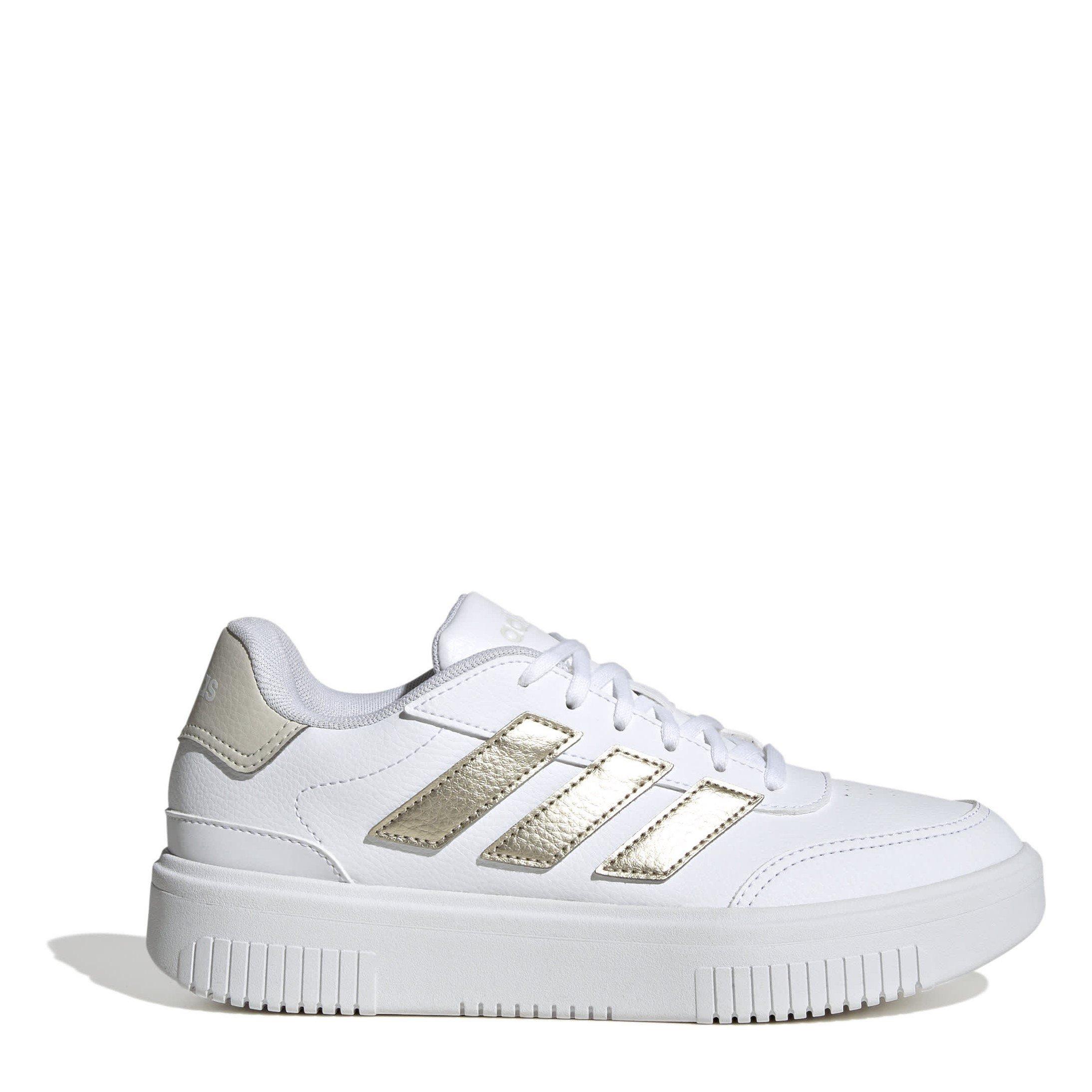 Adidas Women's Courtblock Trainers - Wht/Gold - 8 (42)