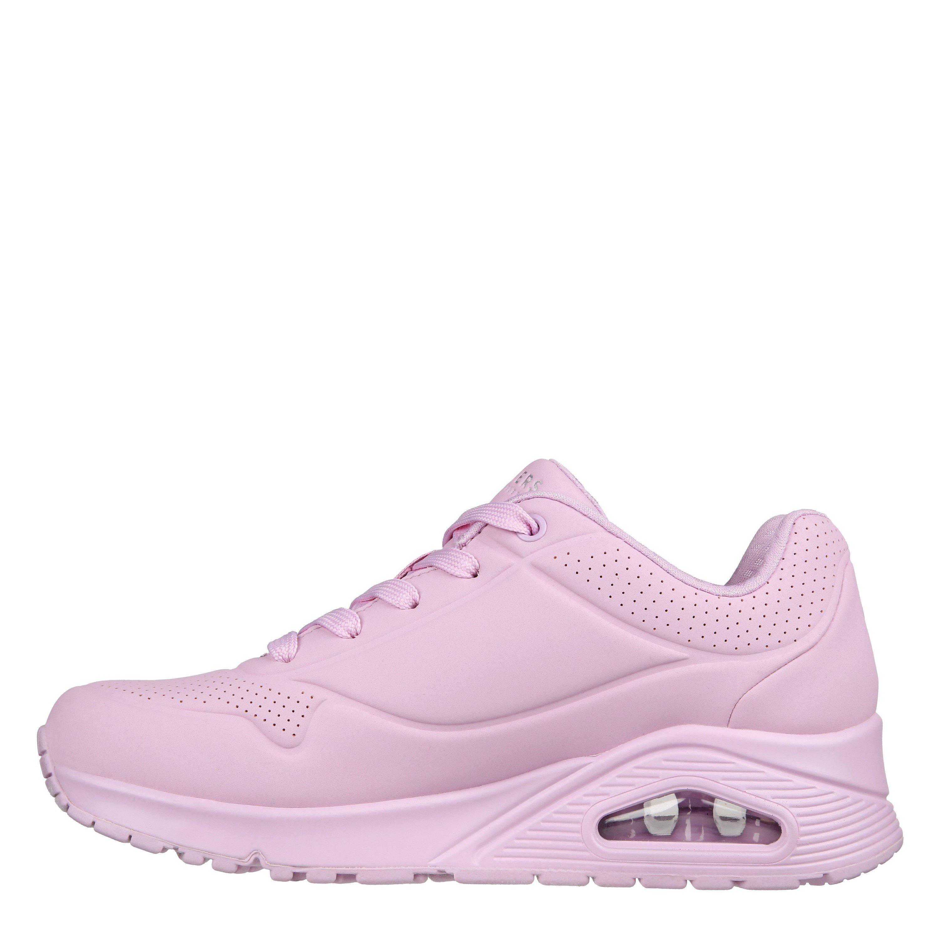 Lavande - Skechers - Bright Pastel Durabuck Lace Up Fash Low-Top Trainers Womens - 2