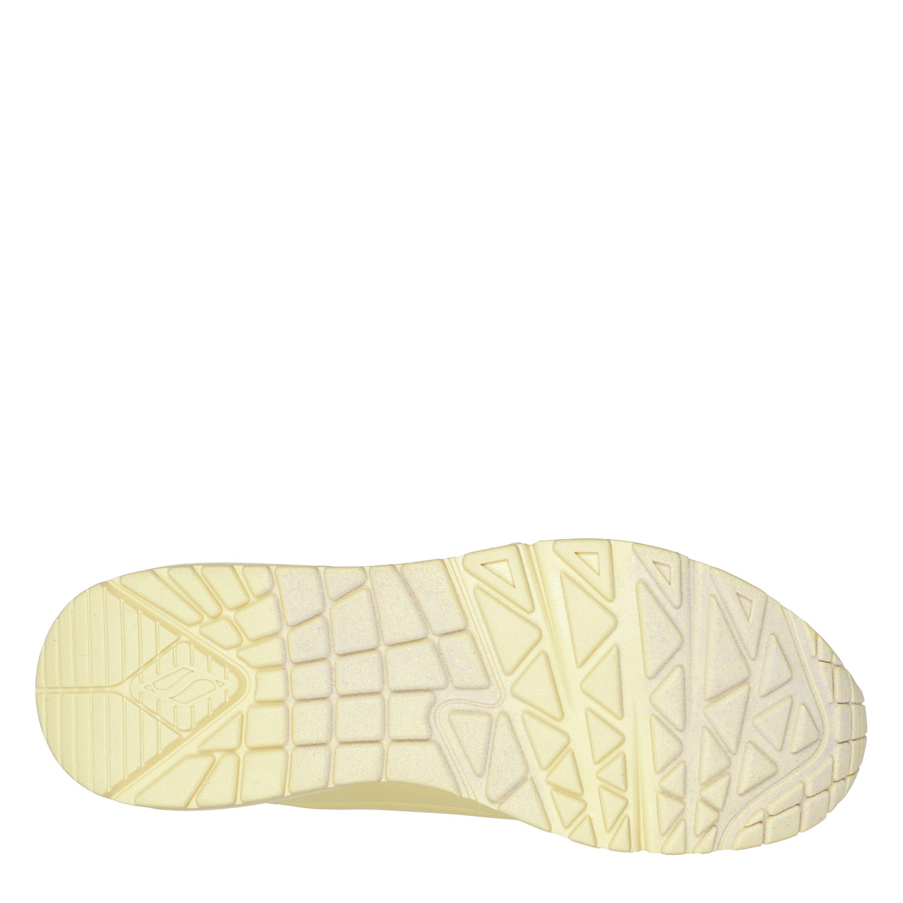 Yellow - Skechers - Bright Pastel Durabuck Lace Up Fash Low-Top Trainers Womens - 4