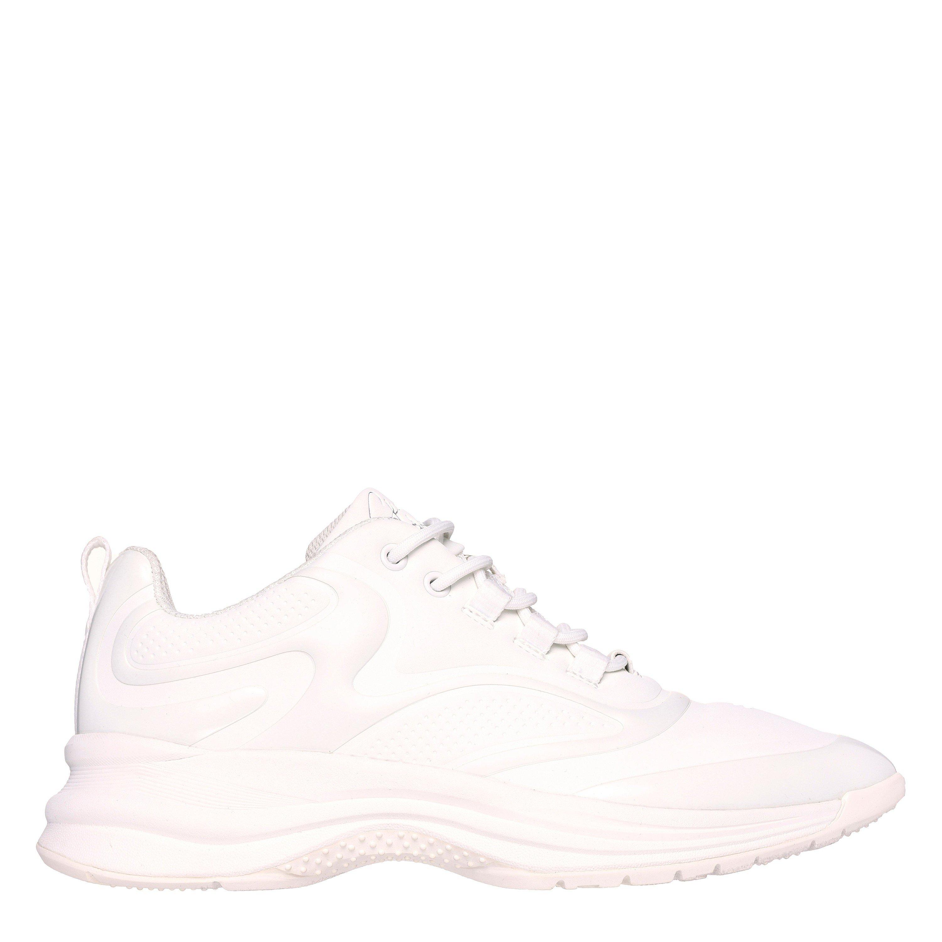 Skechers Women's Glossed Hot Melt Embossed Neoprene Low-Top Trainers - White - 2.5 (35.5)
