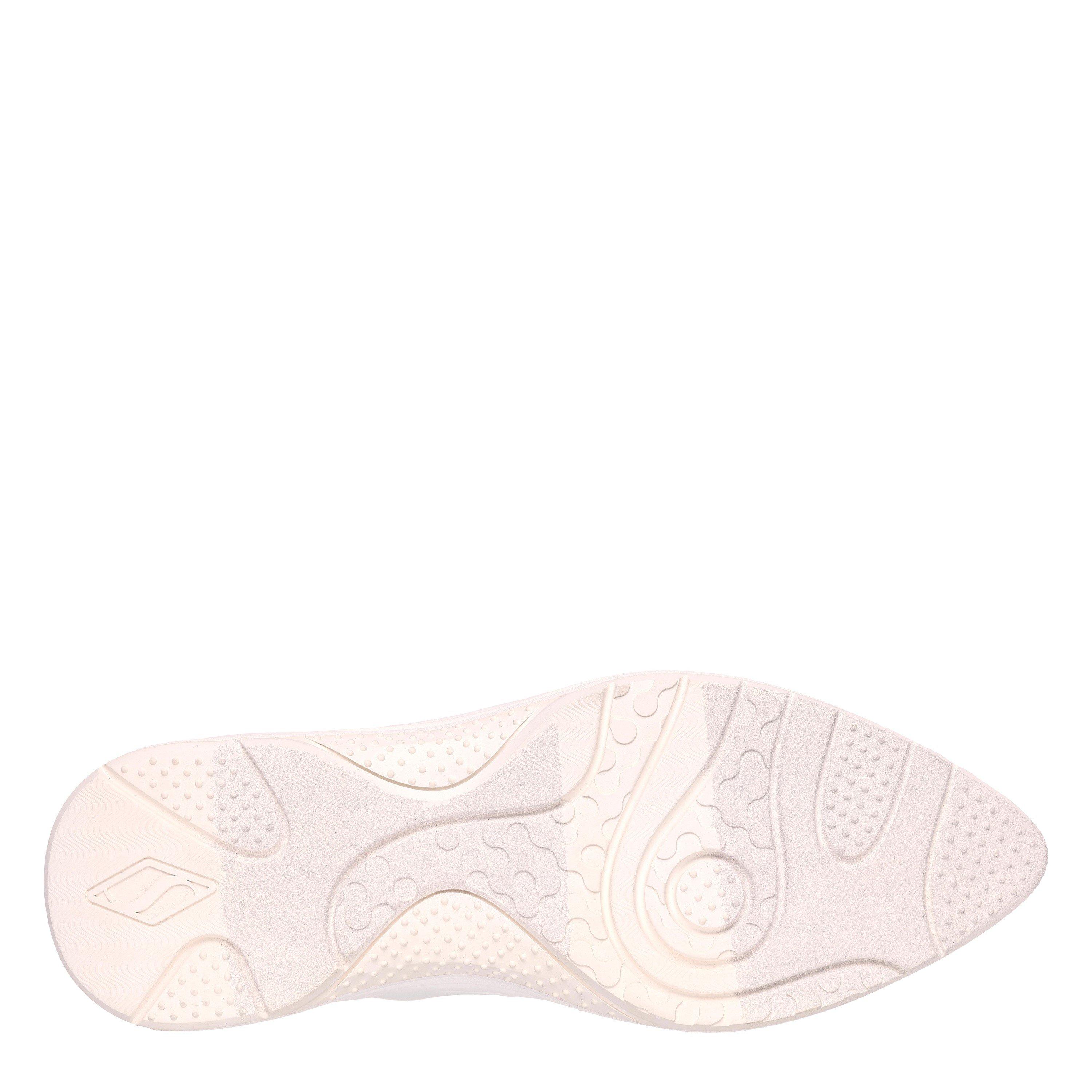 White - Skechers - Glossed Hot Melt Embossed Neoprene Low-Top Trainers Womens - 4