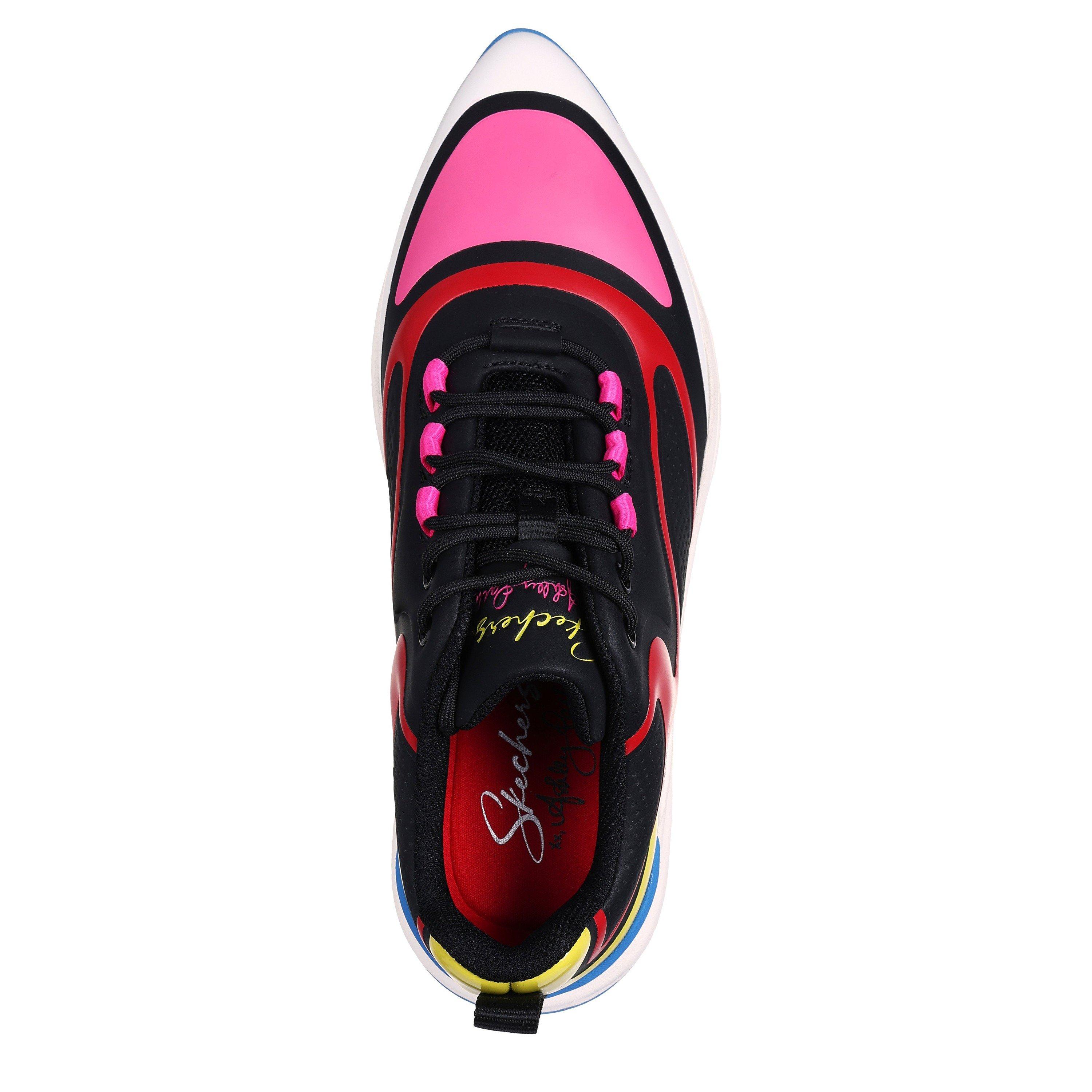 Black/Multi - Skechers - Glossed Hot Melt Embossed Neoprene Low-Top Trainers Womens - 5