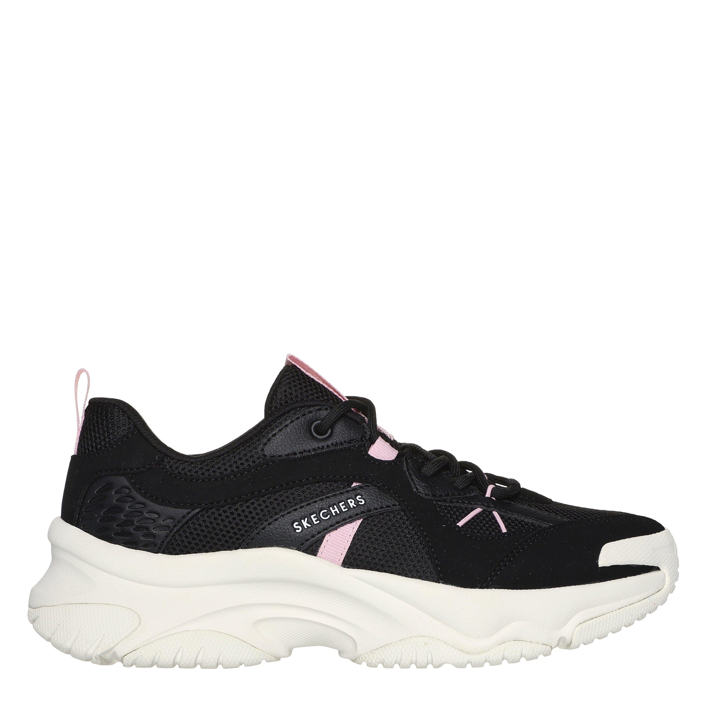Black/Pink - Skechers - Moonhiker Low-Top Trainers Womens - 3