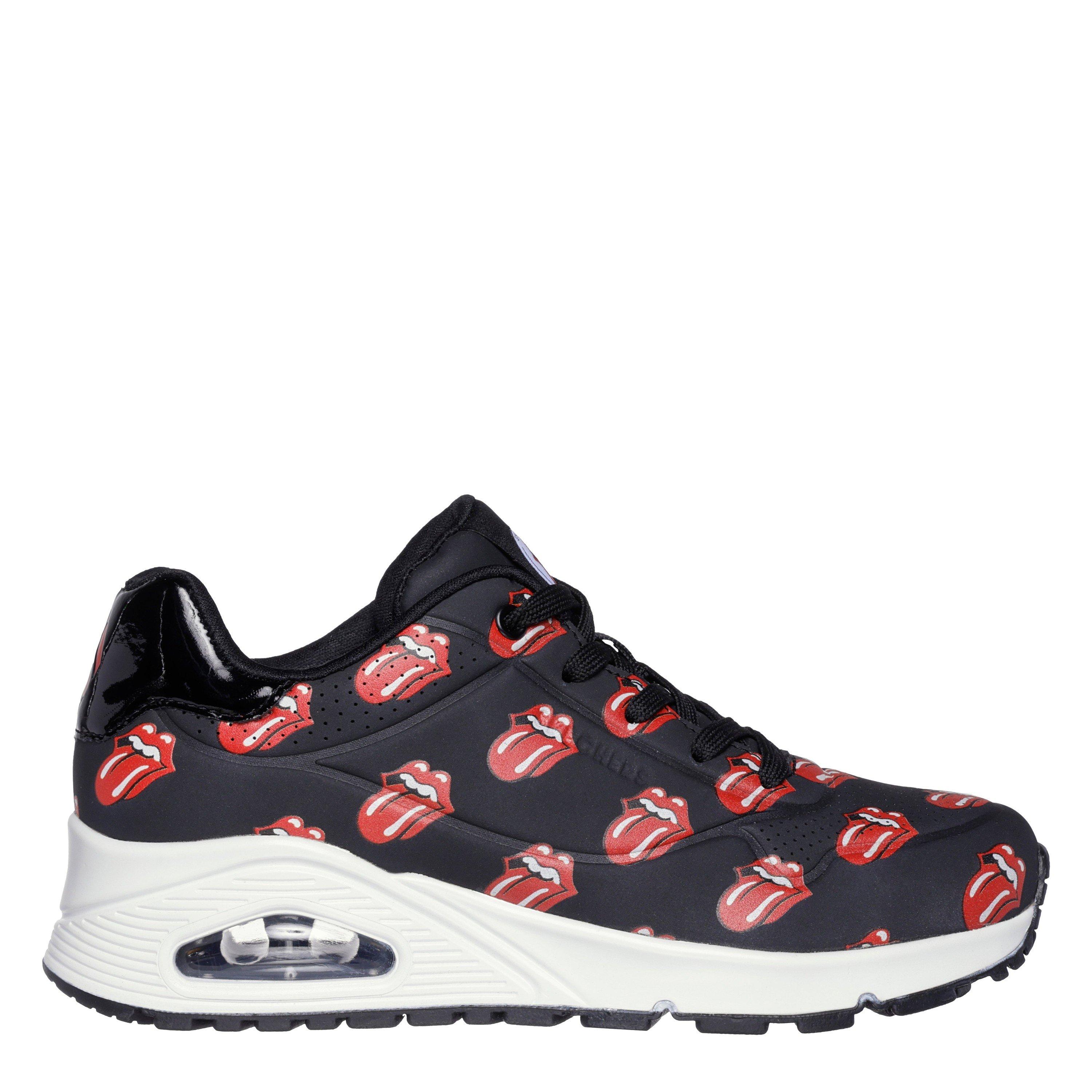 Black/Red - Skechers - Rolling Stones Repeat Lick Lyric La Low-Top Trainers Womens - 1