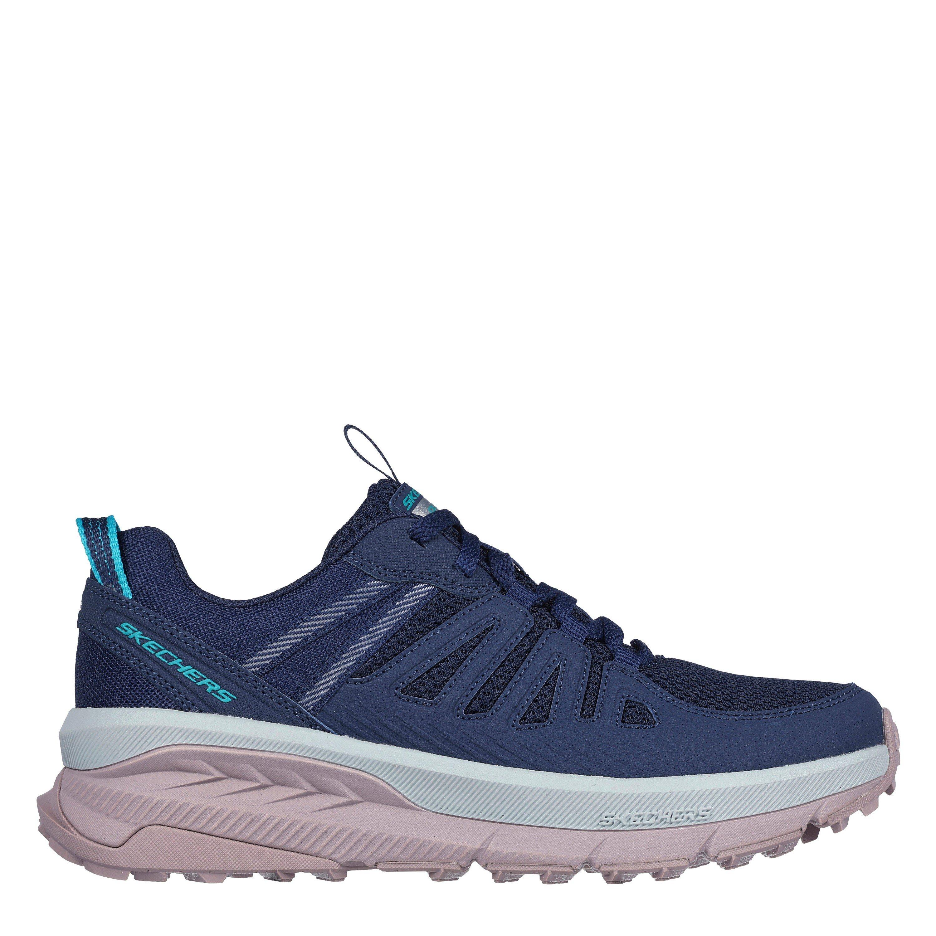 Navy - Skechers - Women's Mesh Quarter Overlay Low Top Slip On Trainers - 1