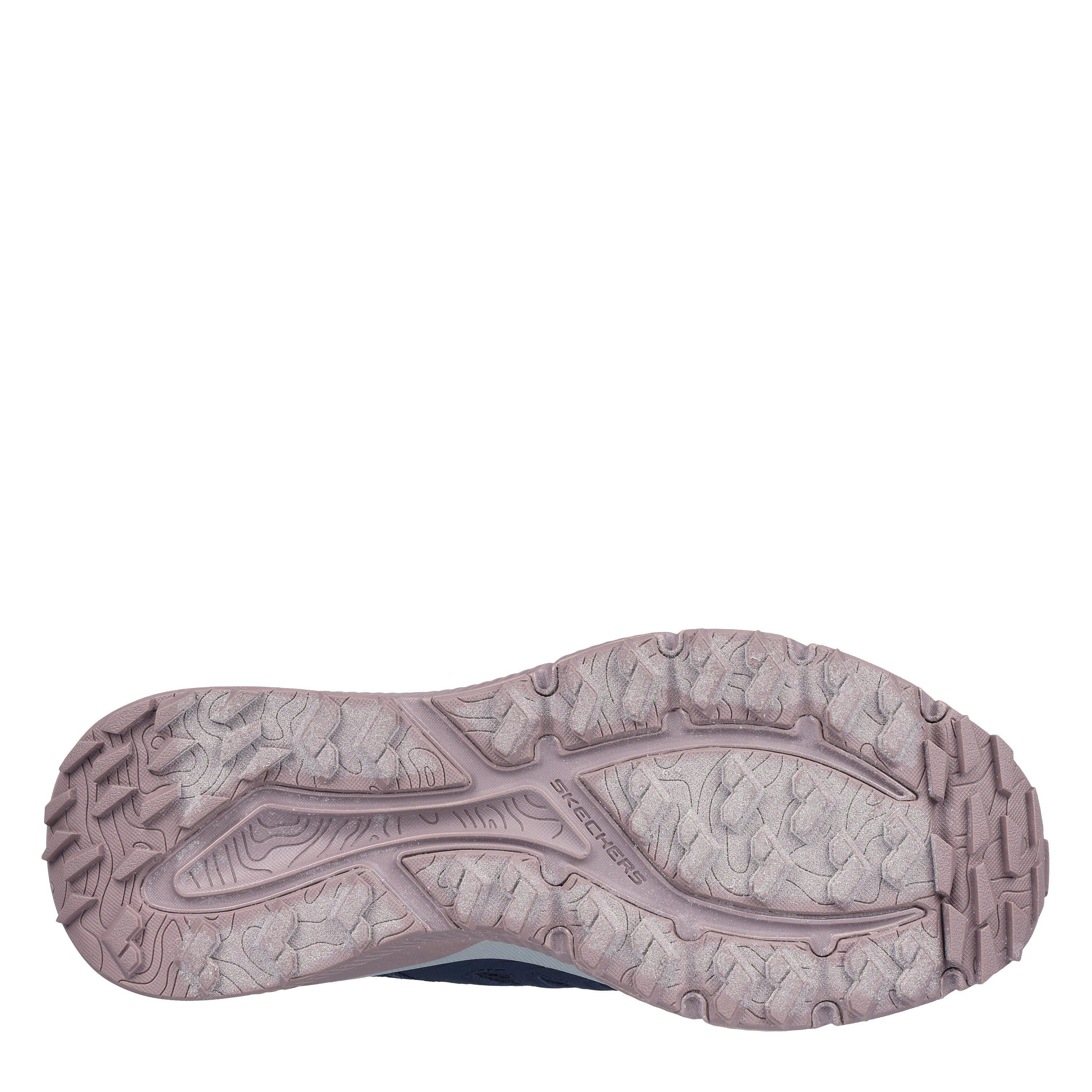 Navy - Skechers - Women's Mesh Quarter Overlay Low Top Slip On Trainers - 6