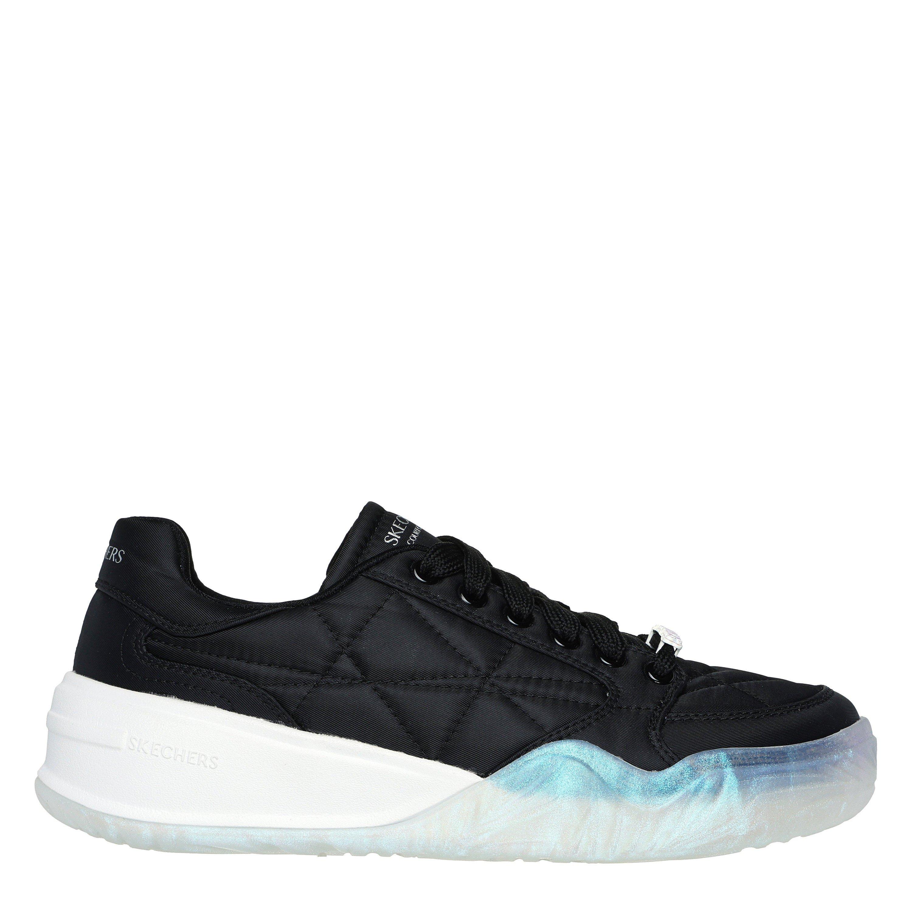 Skechers Women's Denali Skate Shoes - Black/White - 2 (35)