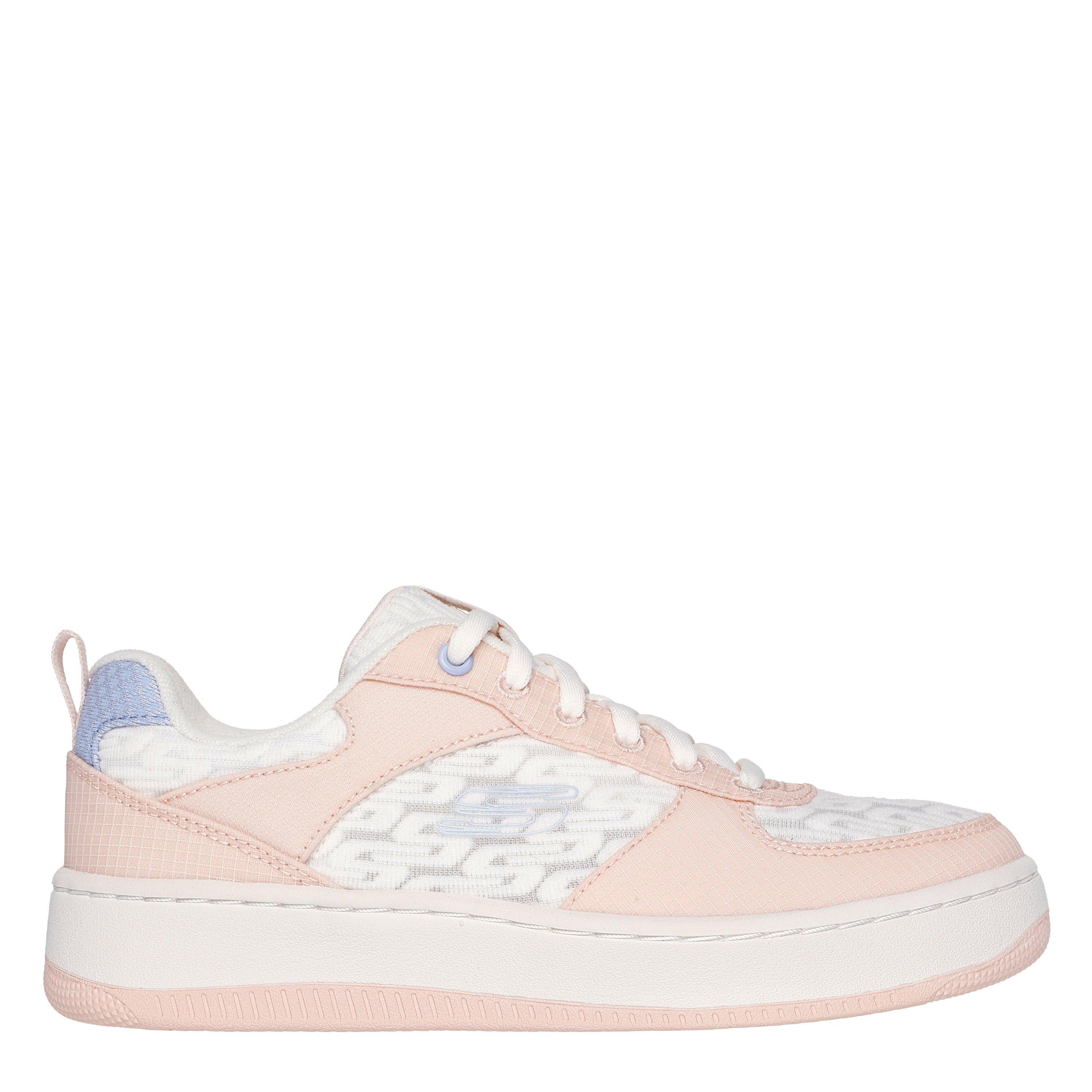 Skechers Women's Sprtcourt92 Classic Low-Top Trainers - Off White/Pink - 4.5 (37.5)