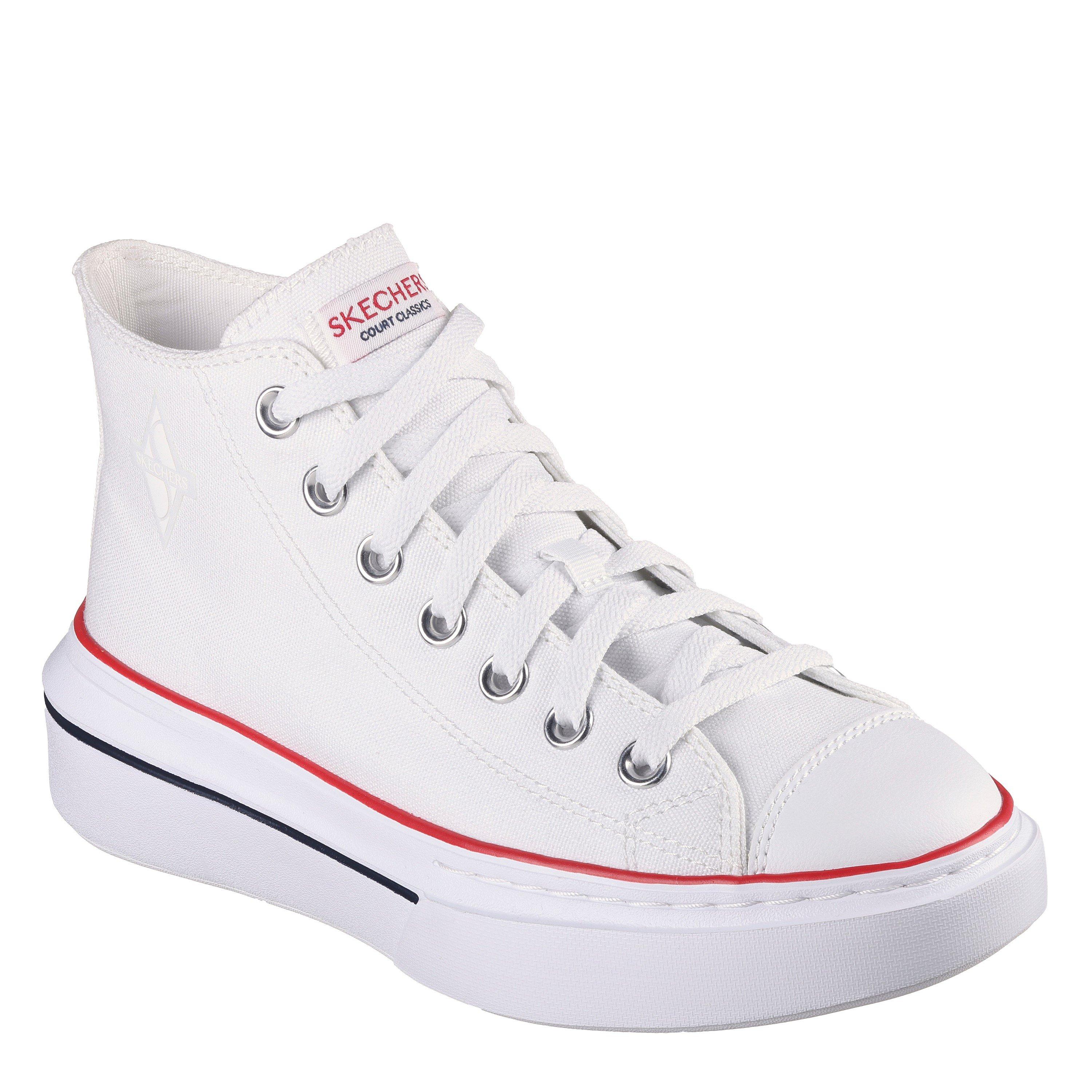 Skechers Canvas Mid Top Lace-Up W Air-Cooled Low-Top Trainers Womens