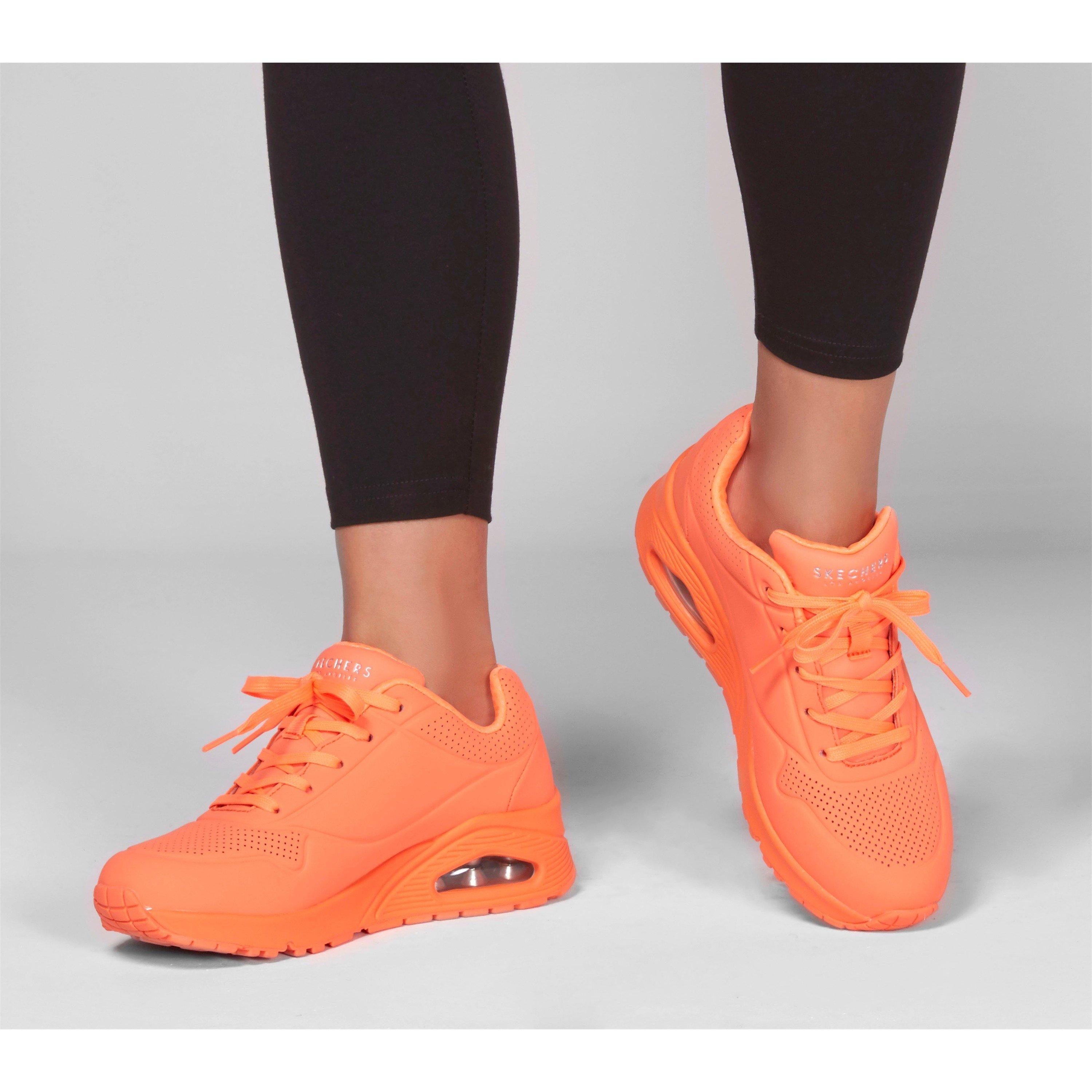 Laranja - Skechers - Women's Durabuck Lace Up Classic Low-Top Trainers - 3