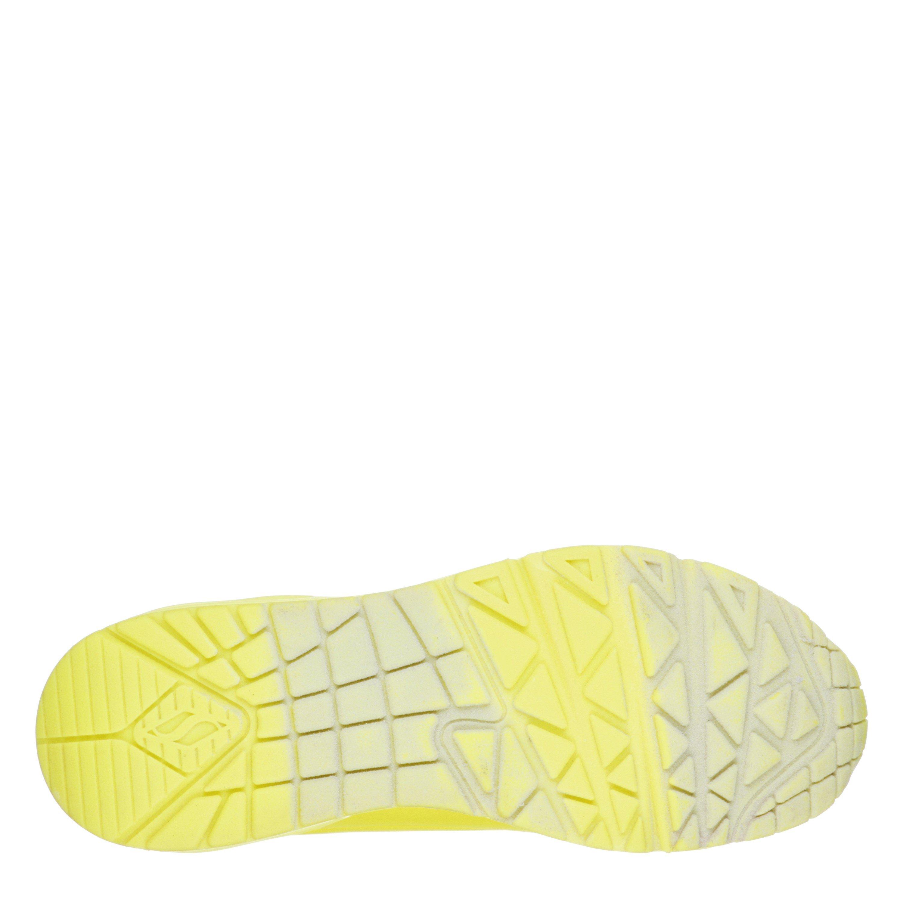 Neon Yellow - Skechers - Durabuck Lace Up Sneaker Low-Top Trainers Womens - 4