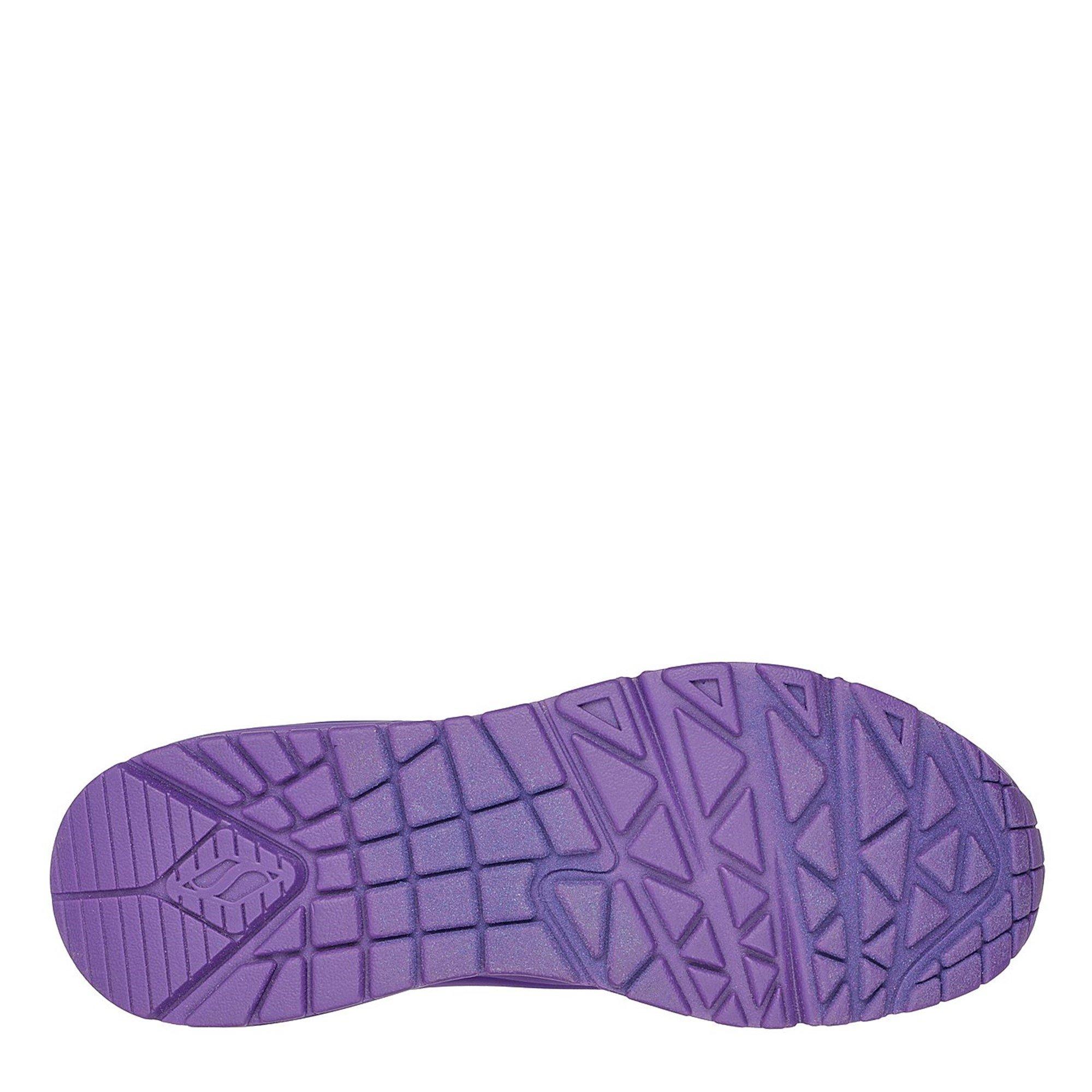 Morado - Skechers - Durabuck Lace Up Sneaker Low-Top Trainers Womens - 5