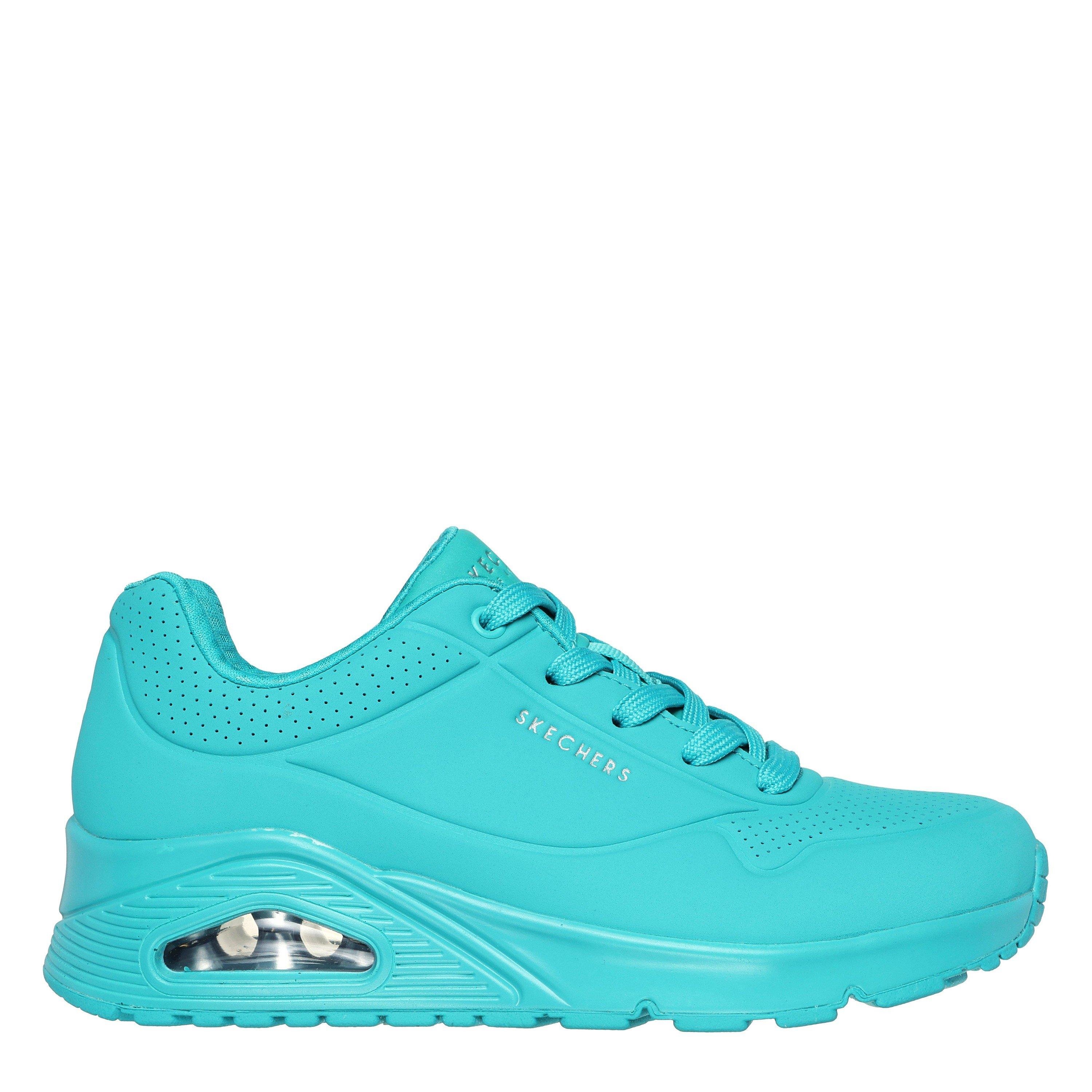Turquoise - Skechers - Women's Uno Casual Low-Top Trainers - 1