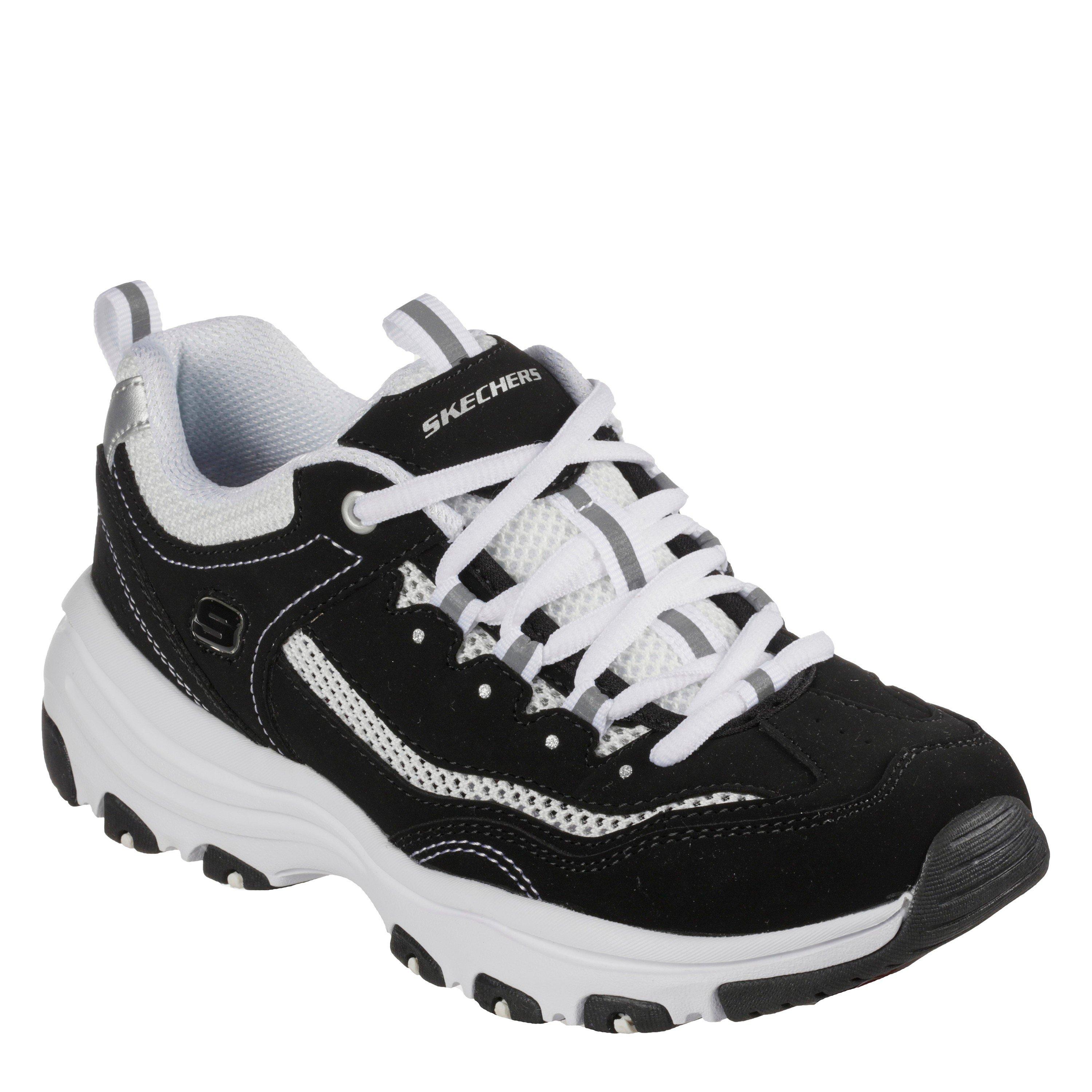Black/White - Skechers - Women's I Conik Low-Top Trainers