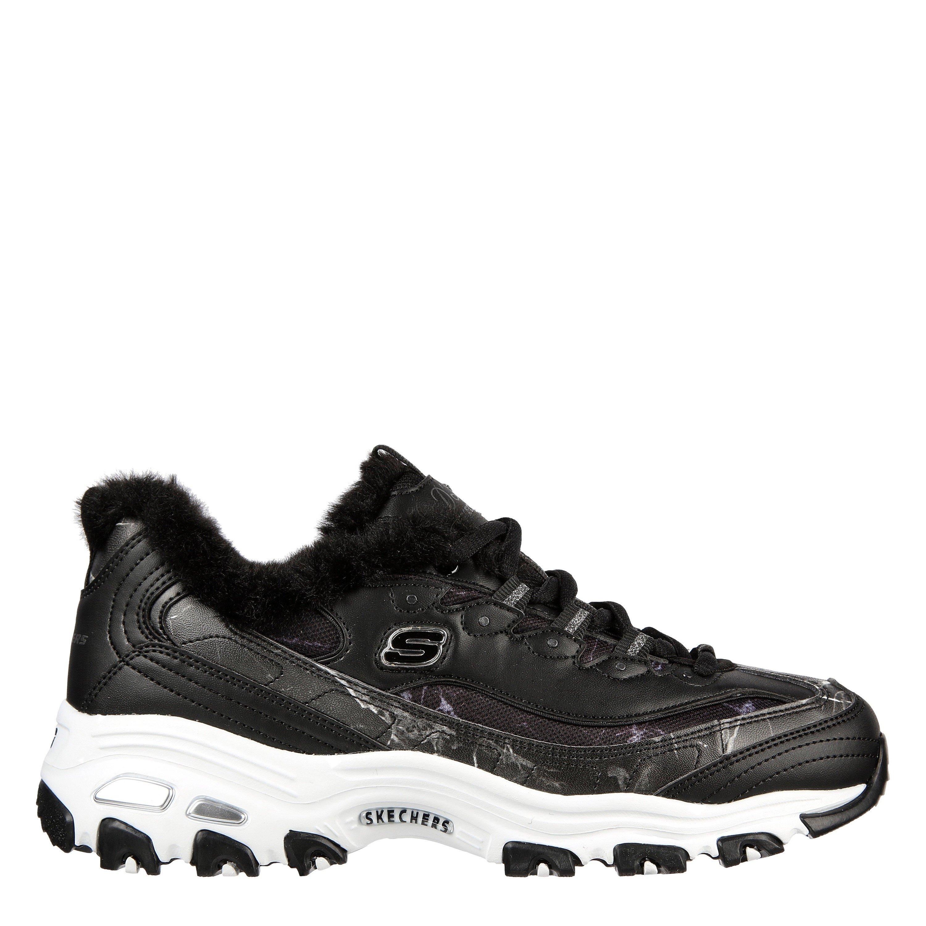Skechers Women's D Lites 1 Classic Low-Top Trainers - Black - 3 (36)