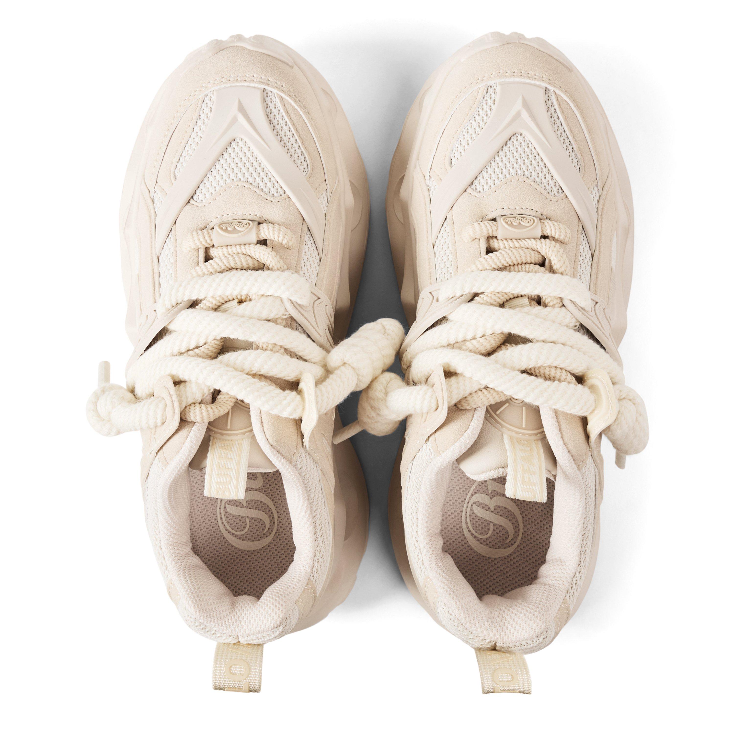Cream - Buffalo - Women's Malaga Lace Chunky Trainers - 4