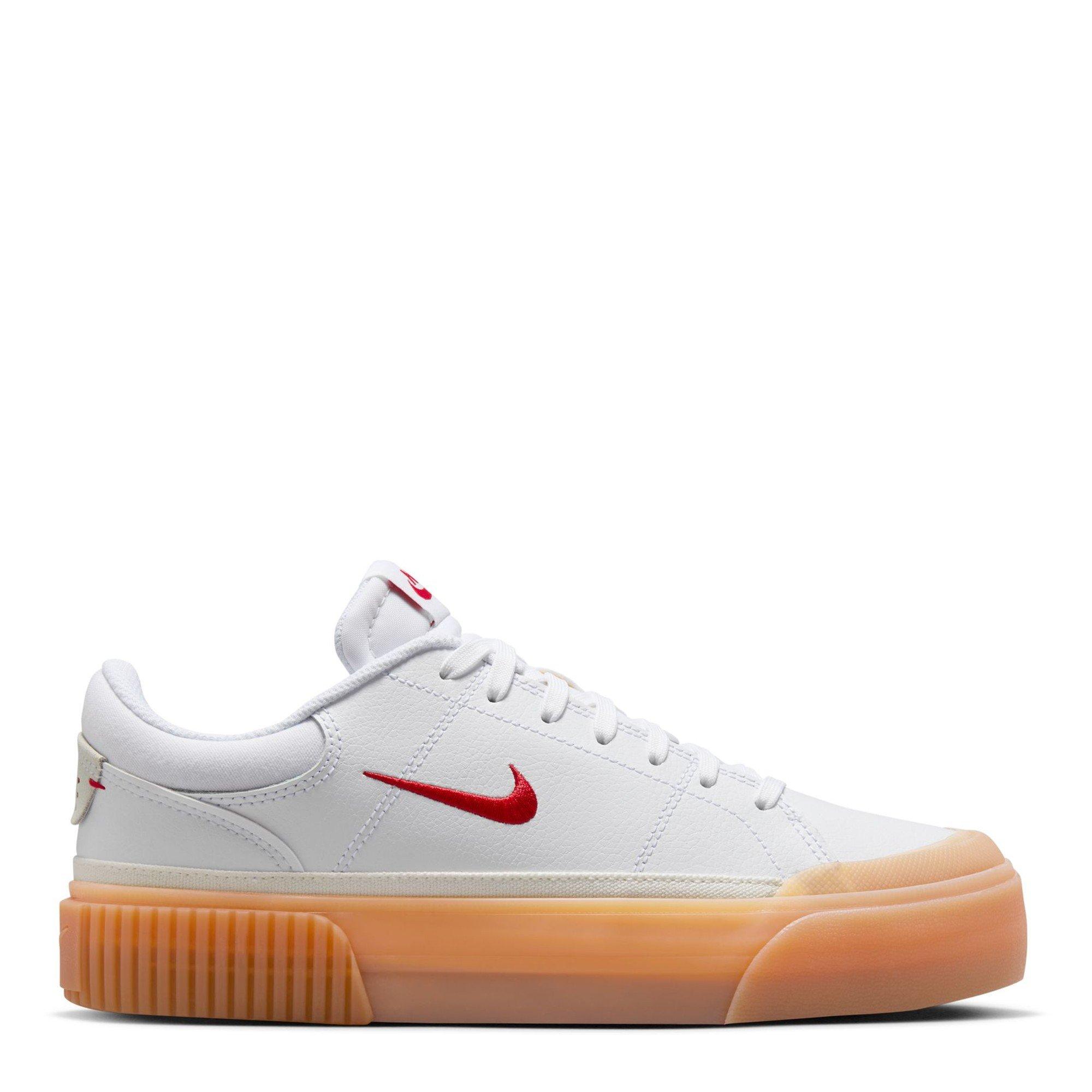 White/Red - Nike - Court Legacy Lift Womens Shoes - 1