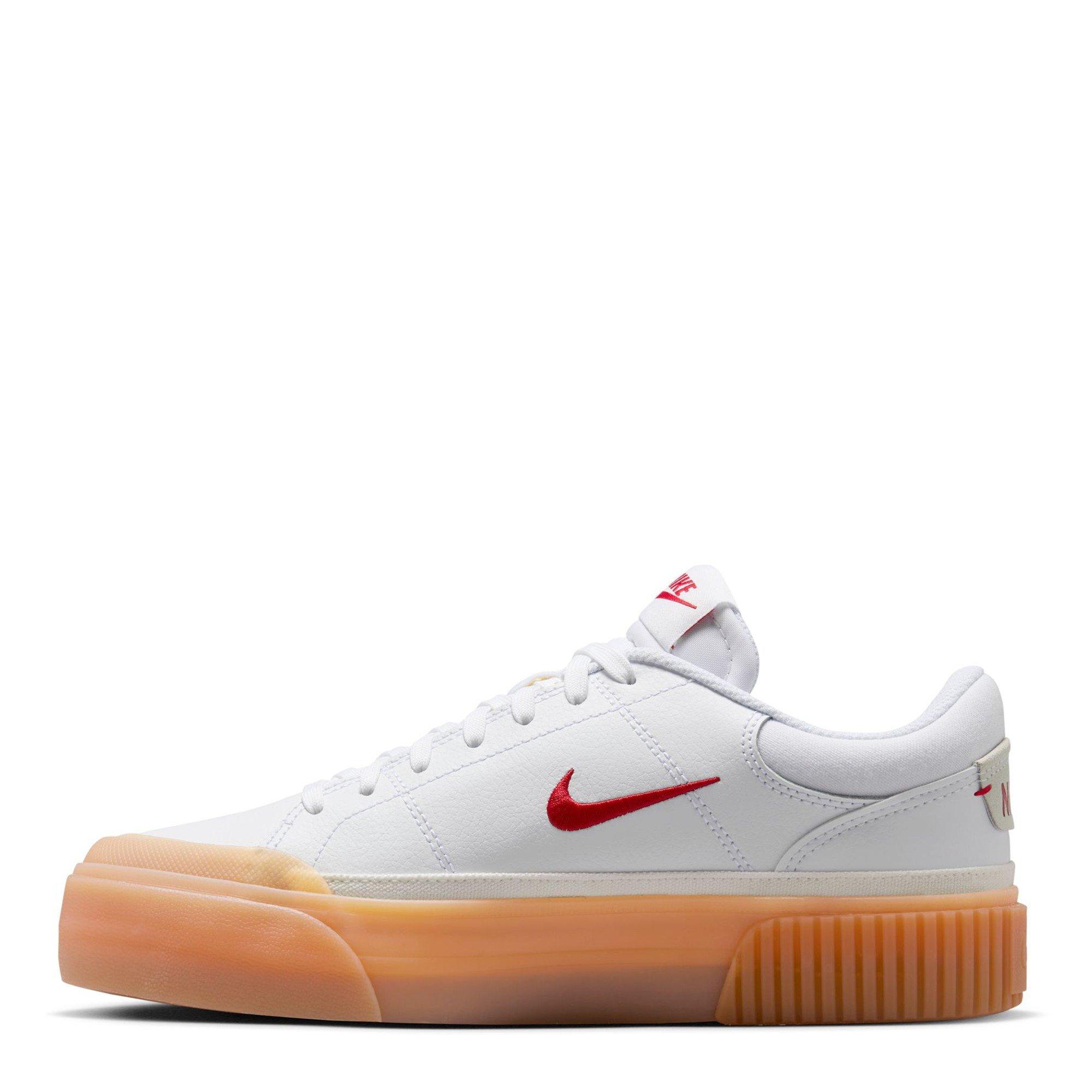 White/Red - Nike - Court Legacy Lift Womens Shoes - 2