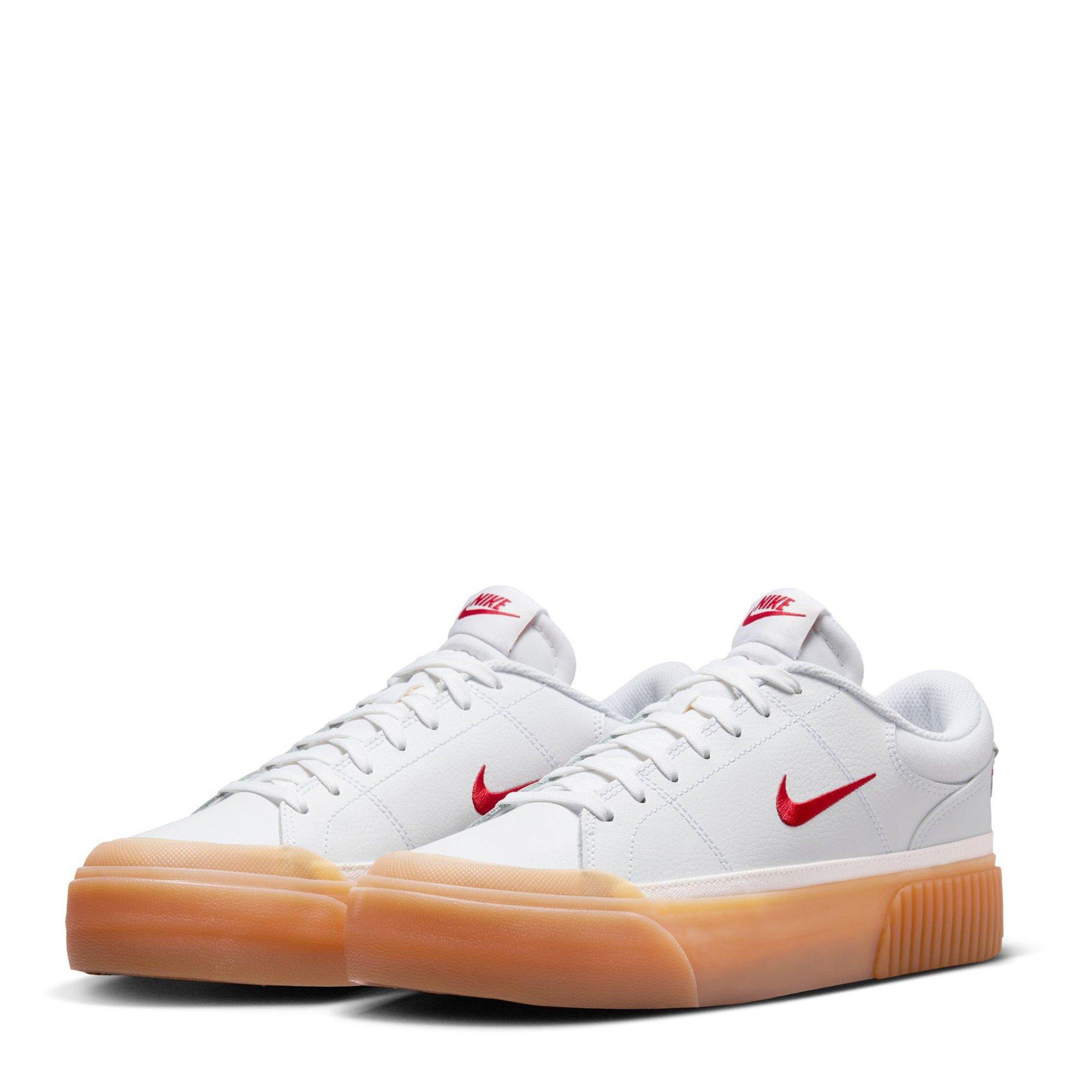 White/Red - Nike - Court Legacy Lift Womens Shoes - 3