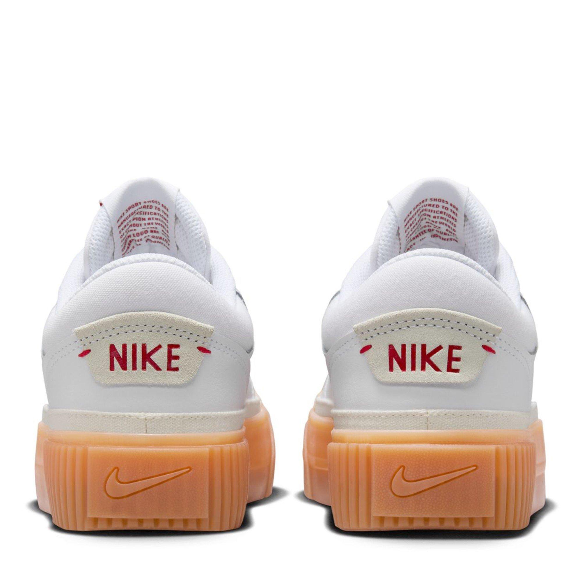 White/Red - Nike - Court Legacy Lift Womens Shoes - 4