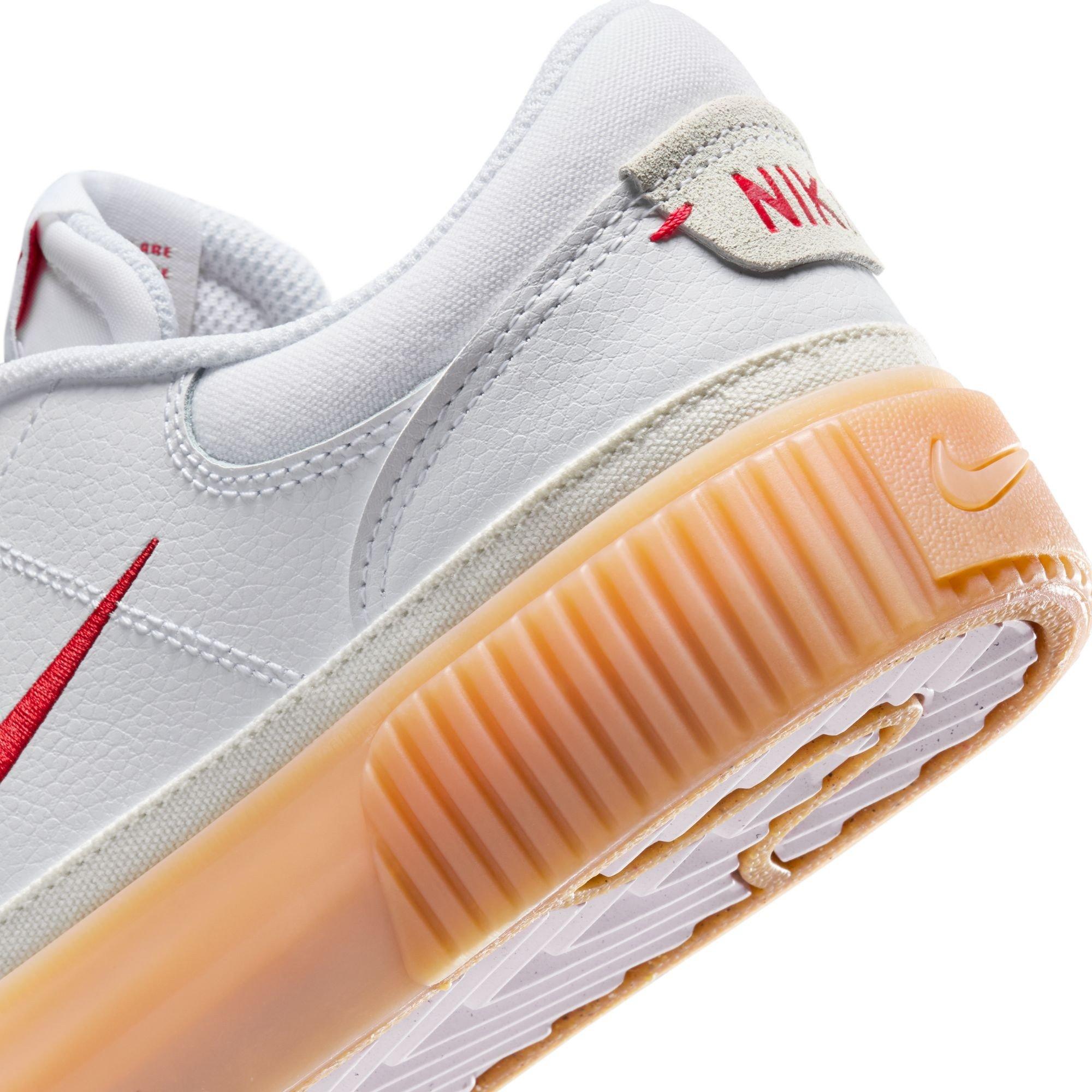 White/Red - Nike - Court Legacy Lift Womens Shoes - 8