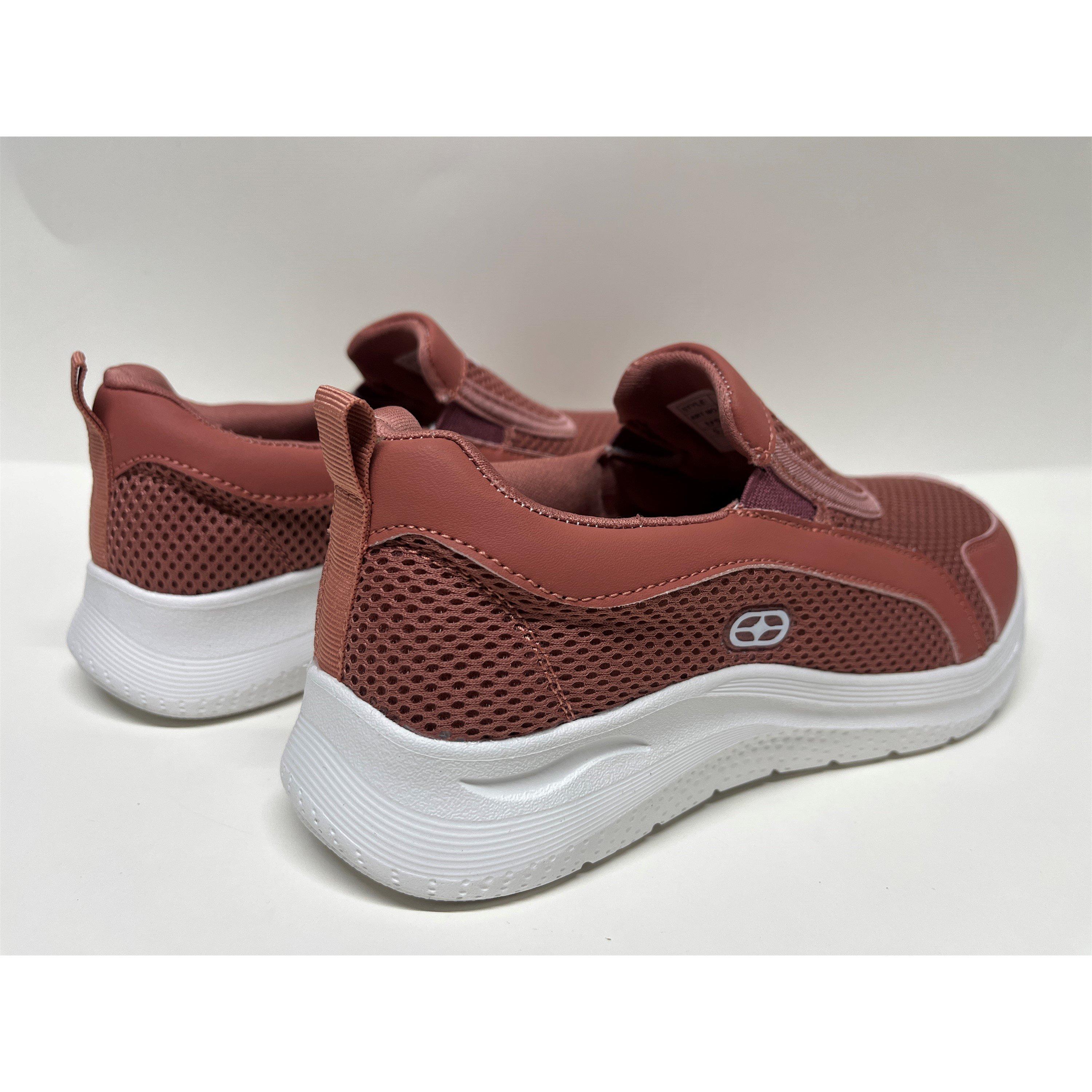 MAROON - No Fear - Women's STRUT-T2 Slip On Trainers - 4