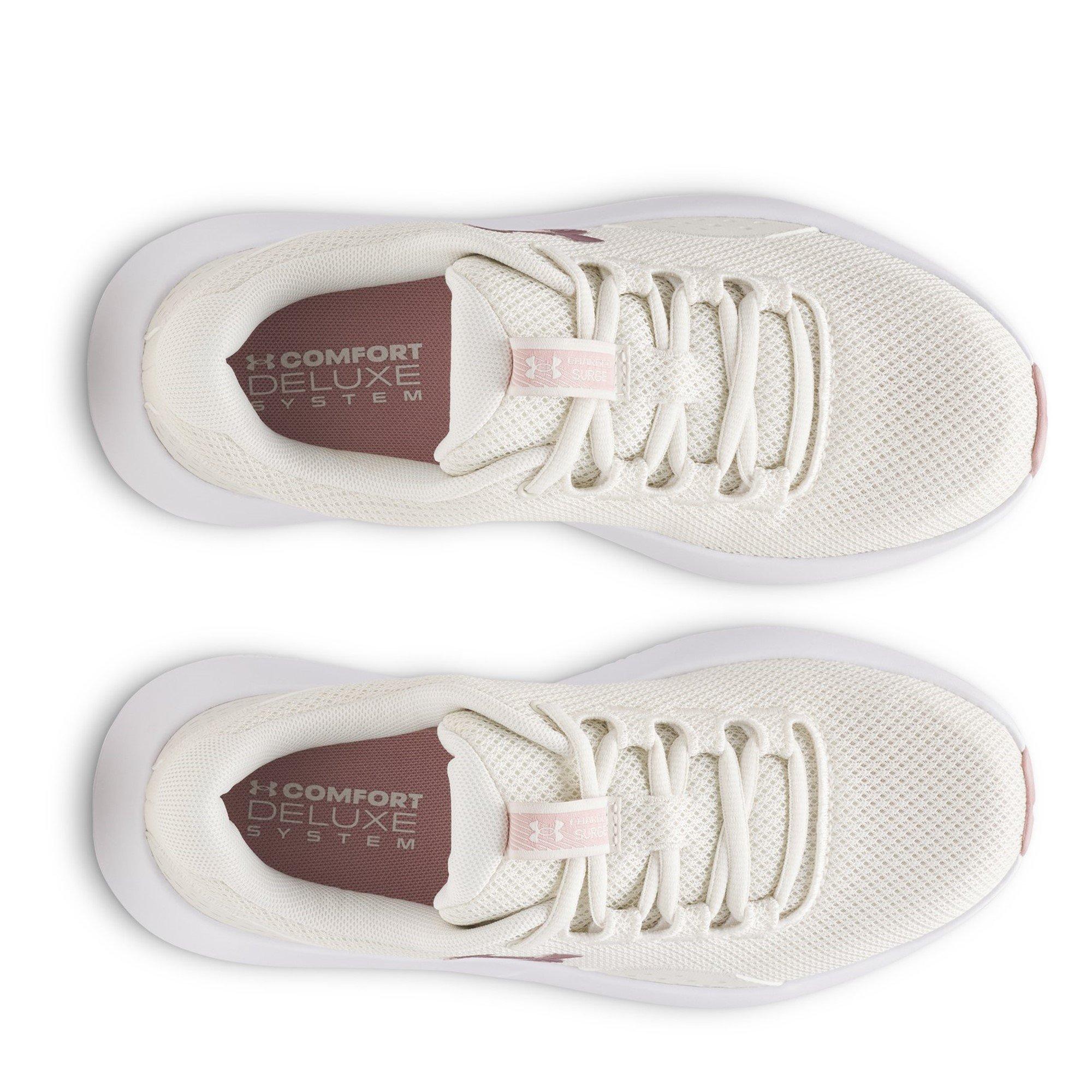 White/Tour.Pink - Under Armour - Charged Surge 4 Womens Running Shoes - 4