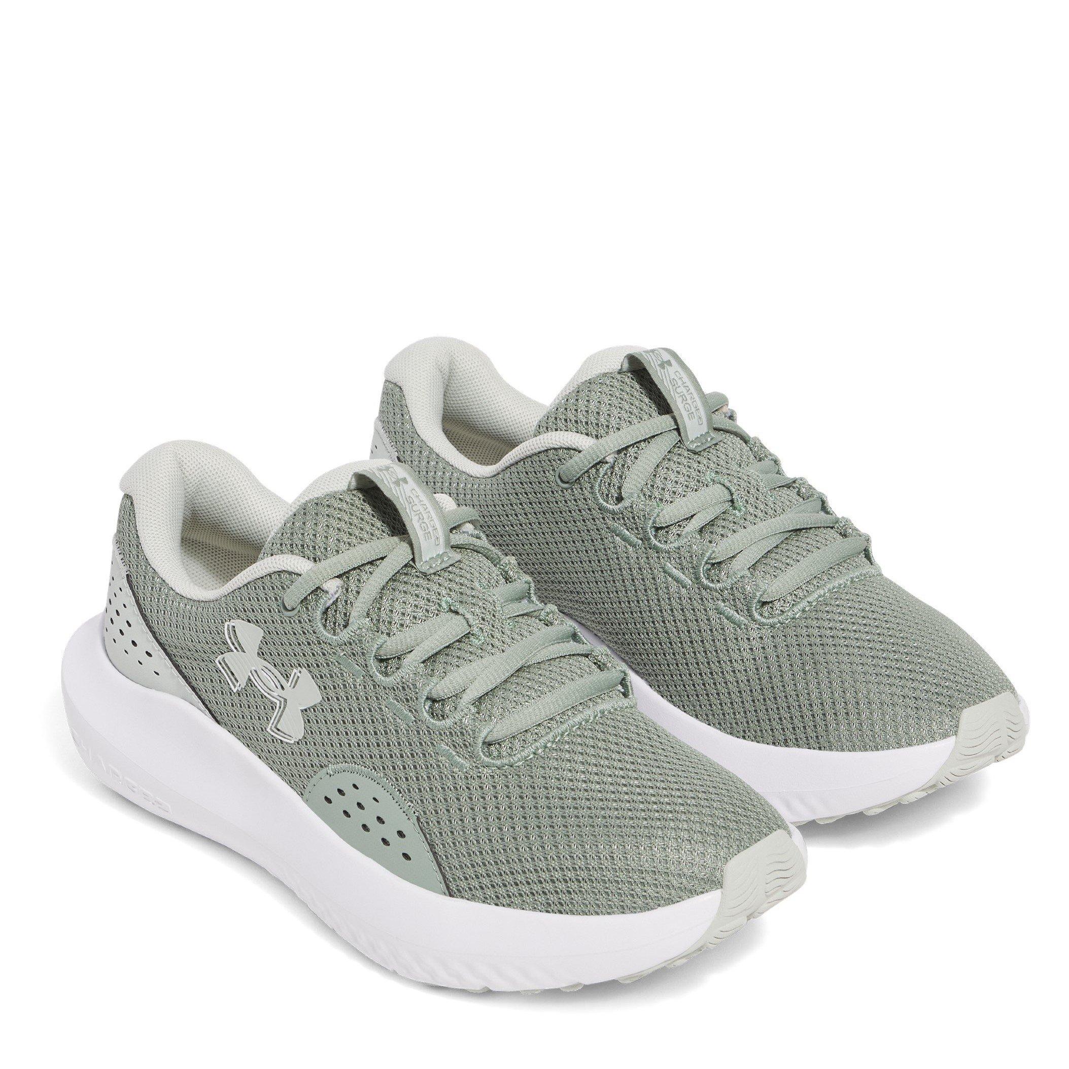 S.Green/H.Green - Under Armour - Charged Surge 4 Womens Running Shoes - 5