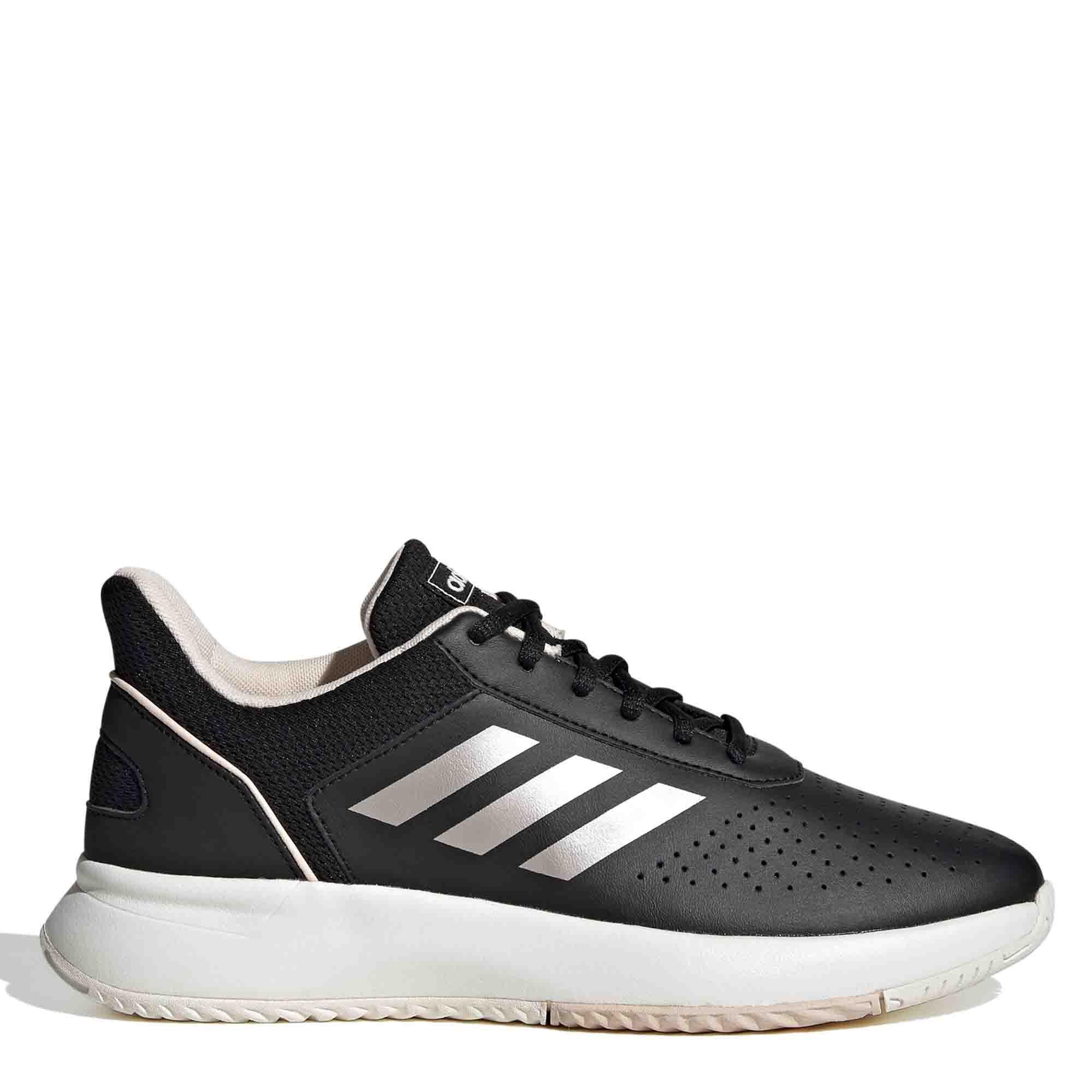 Blk/Wht/Pink - adidas - Courtsmash Womens Shoes - 1