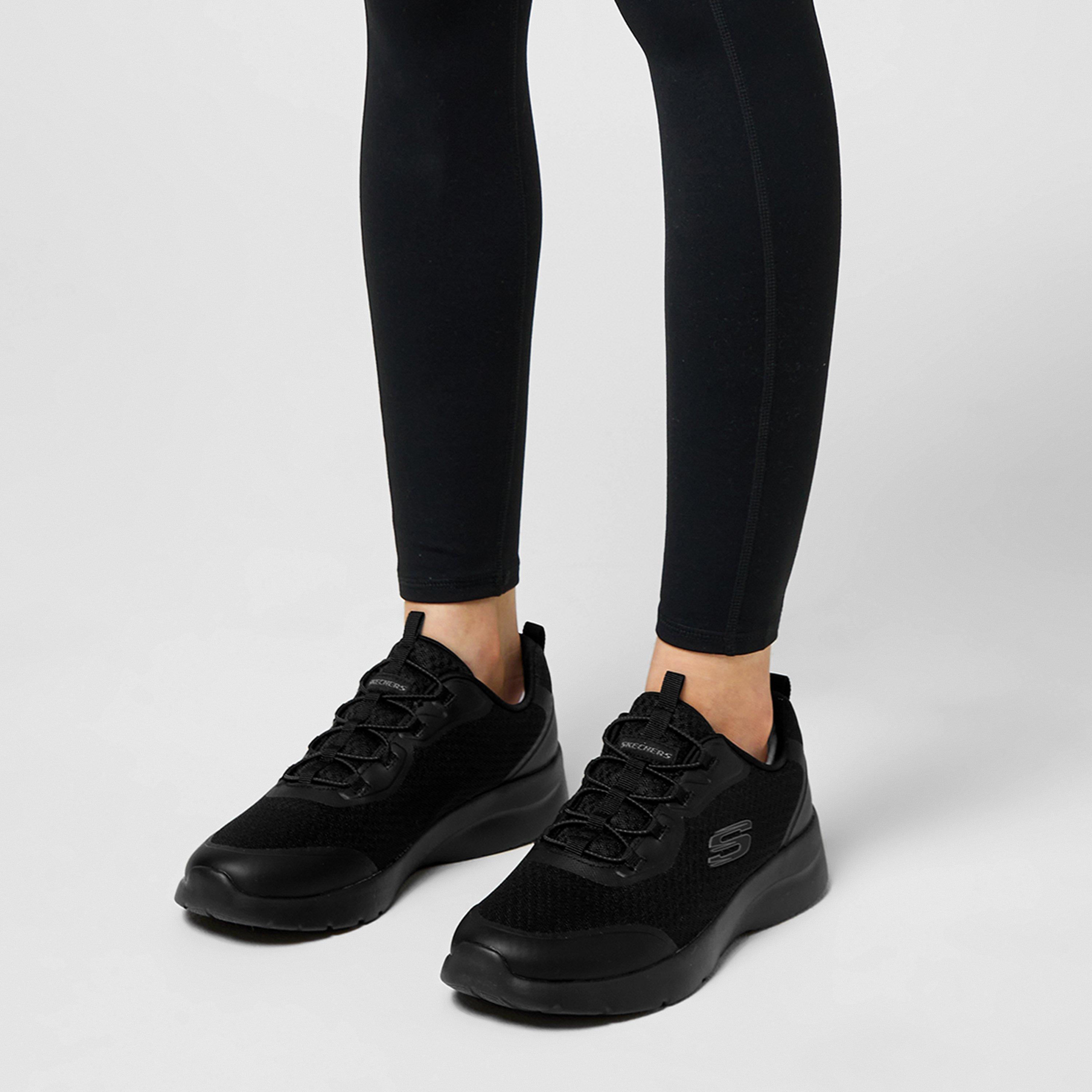 Triple Black - Skechers - Dynamight 2.0 Social Orbit Womens Trainers - 2