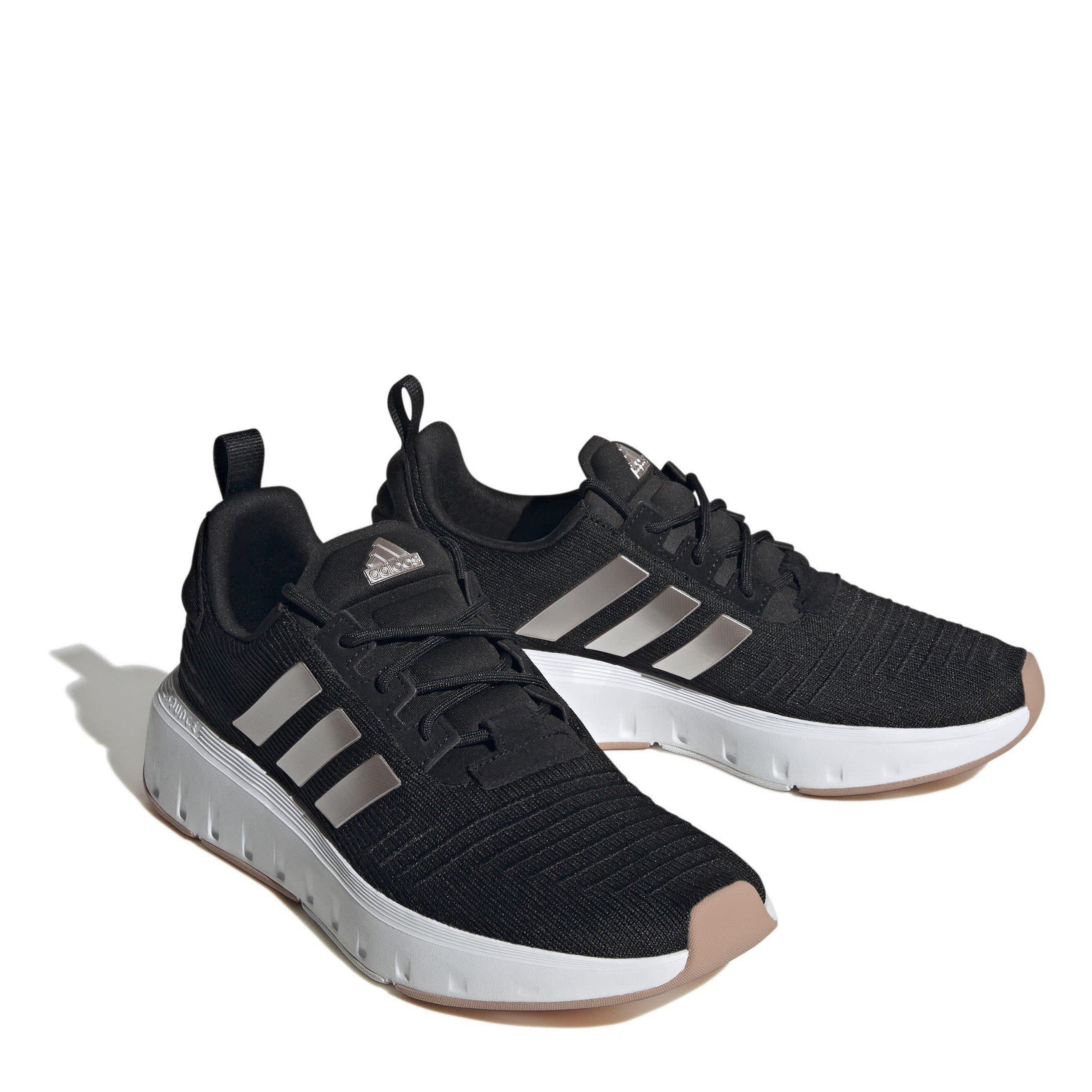 Adidas originals women's swift run shoes black maroon best sale