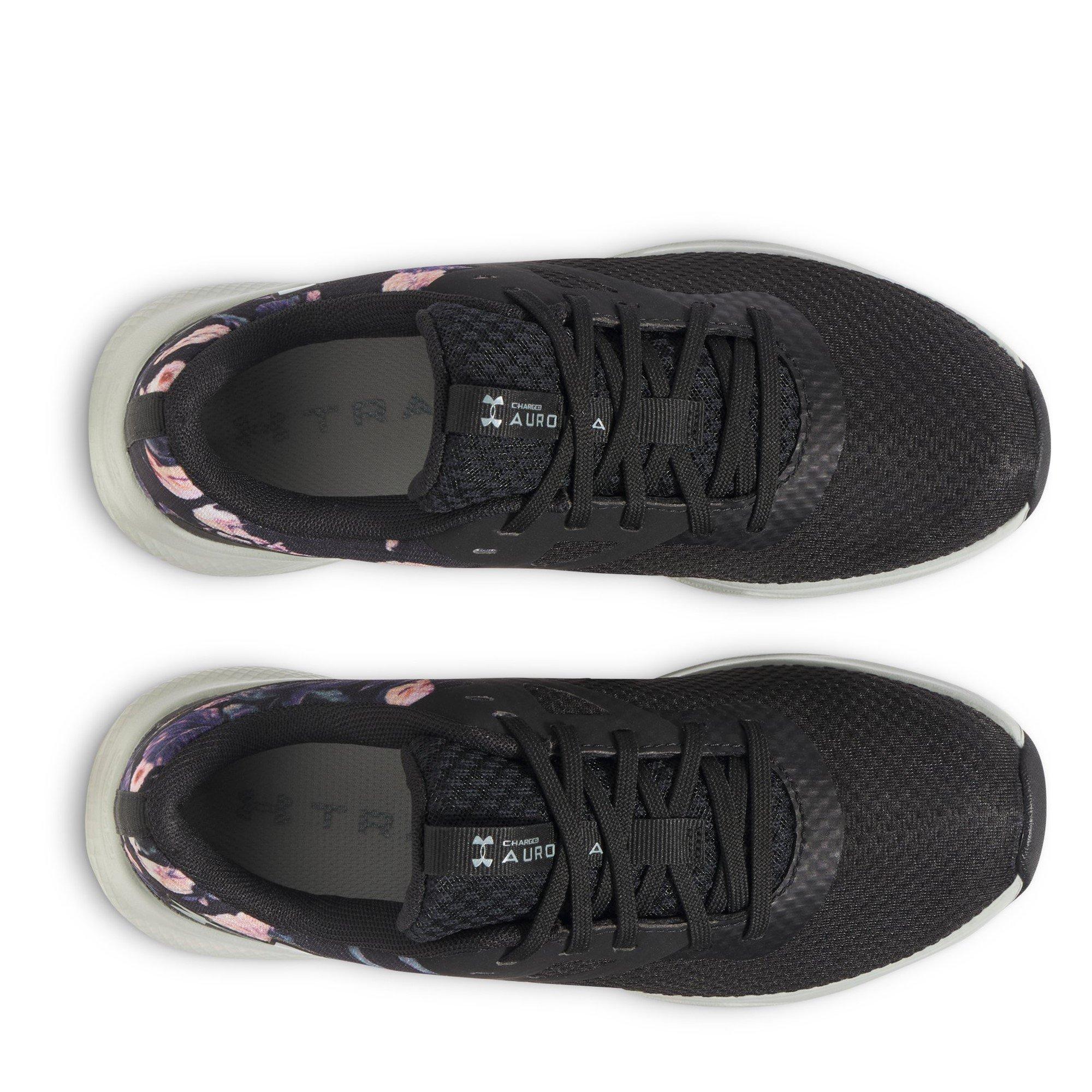 Blk/Green/Silv - Under Armour - Charged Aurora 2 Womens Training Shoes - 4