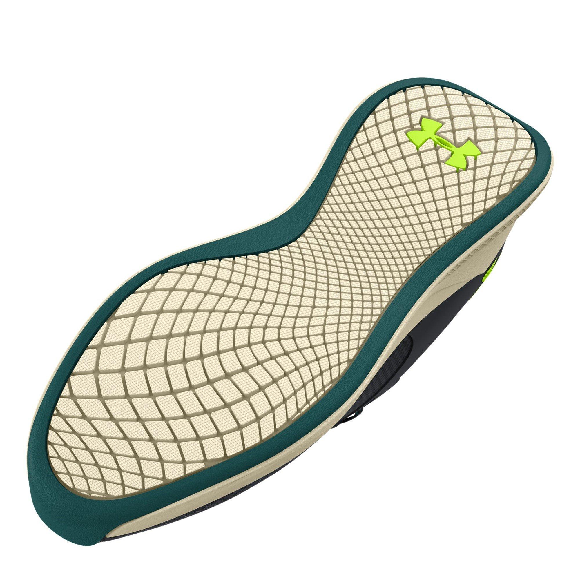 Blk/Teal/Yellow - Under Armour - Charged Aurora 2 Womens Training Shoes - 3