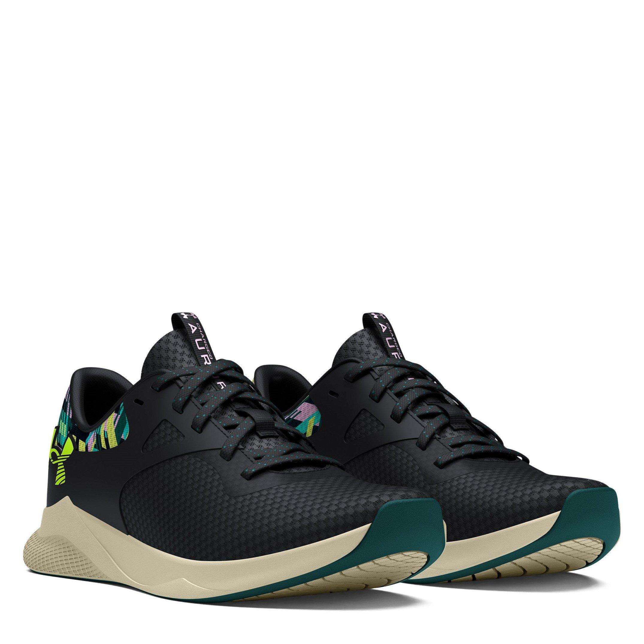 Blk/Teal/Yellow - Under Armour - Charged Aurora 2 Womens Training Shoes - 5