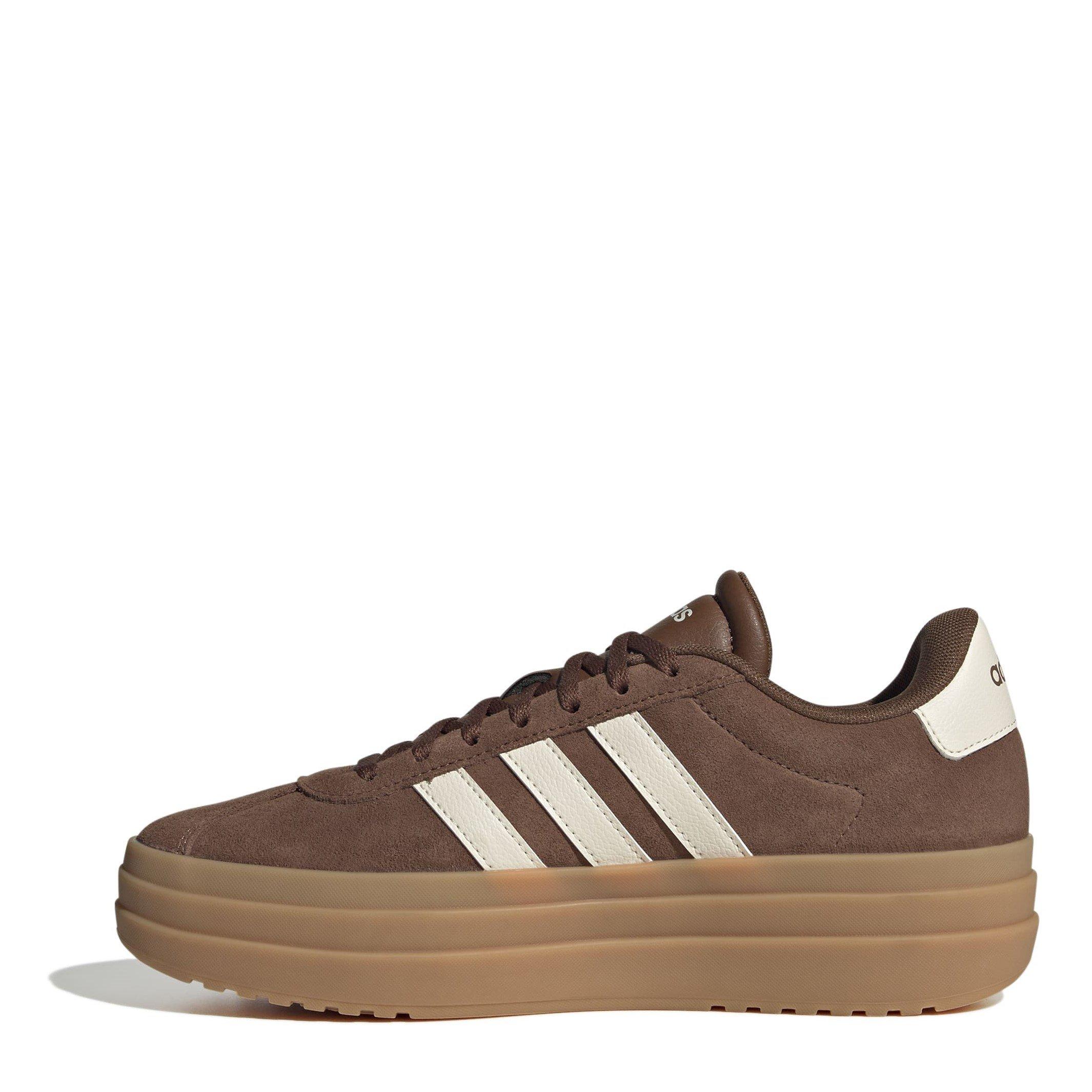 Brown/Wht/Gum - adidas - VL Court Bold Women's Trainers - 2