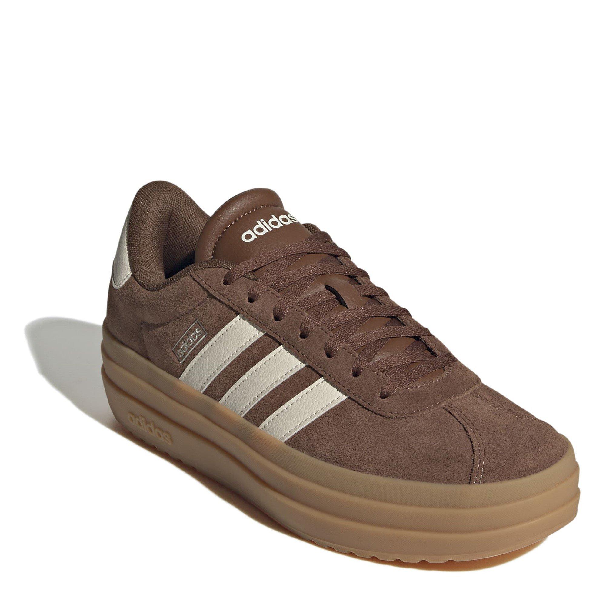 Brown/Wht/Gum - adidas - VL Court Bold Women's Trainers - 3