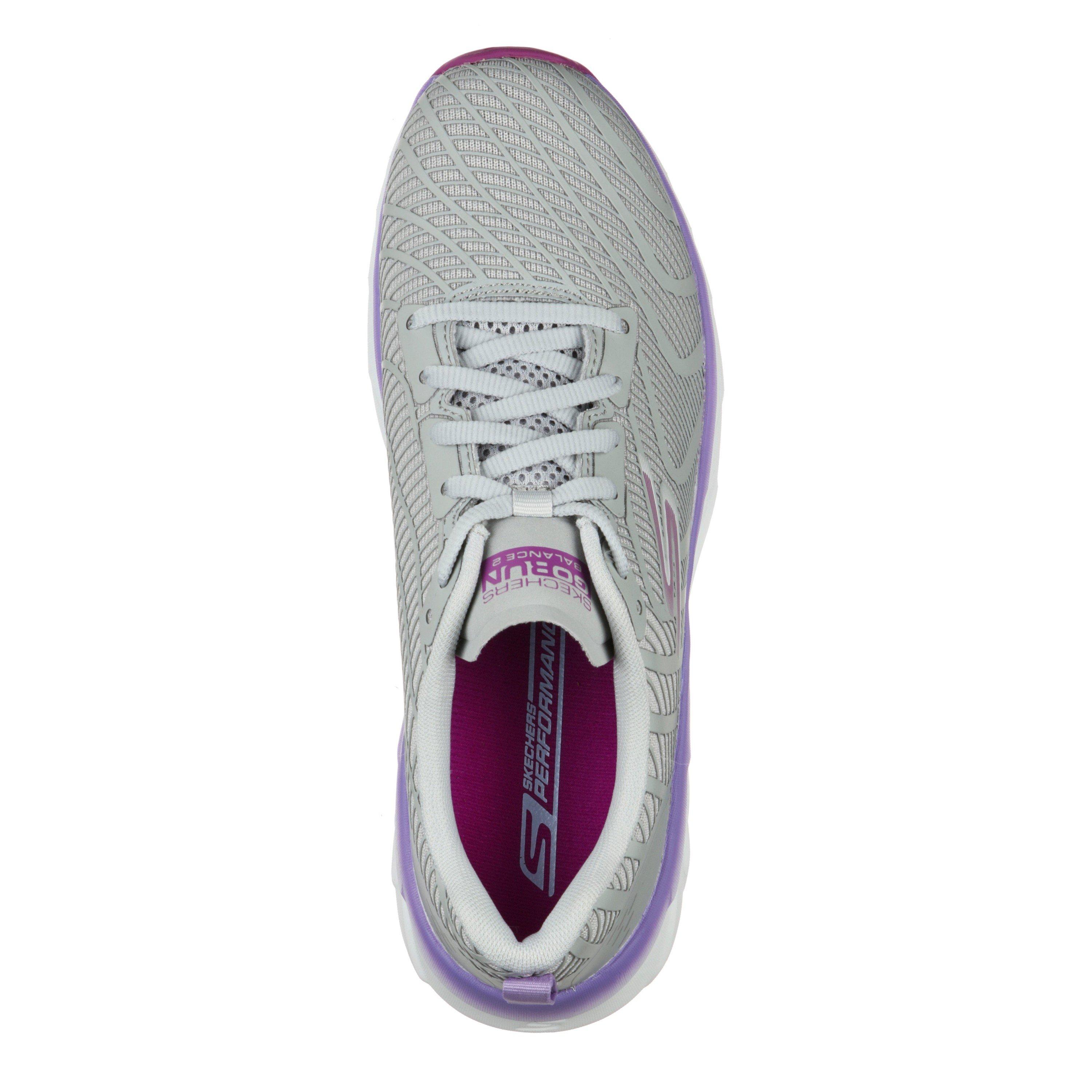 Grey/Purple - Skechers - Women's Go Run Balance Runner - 5